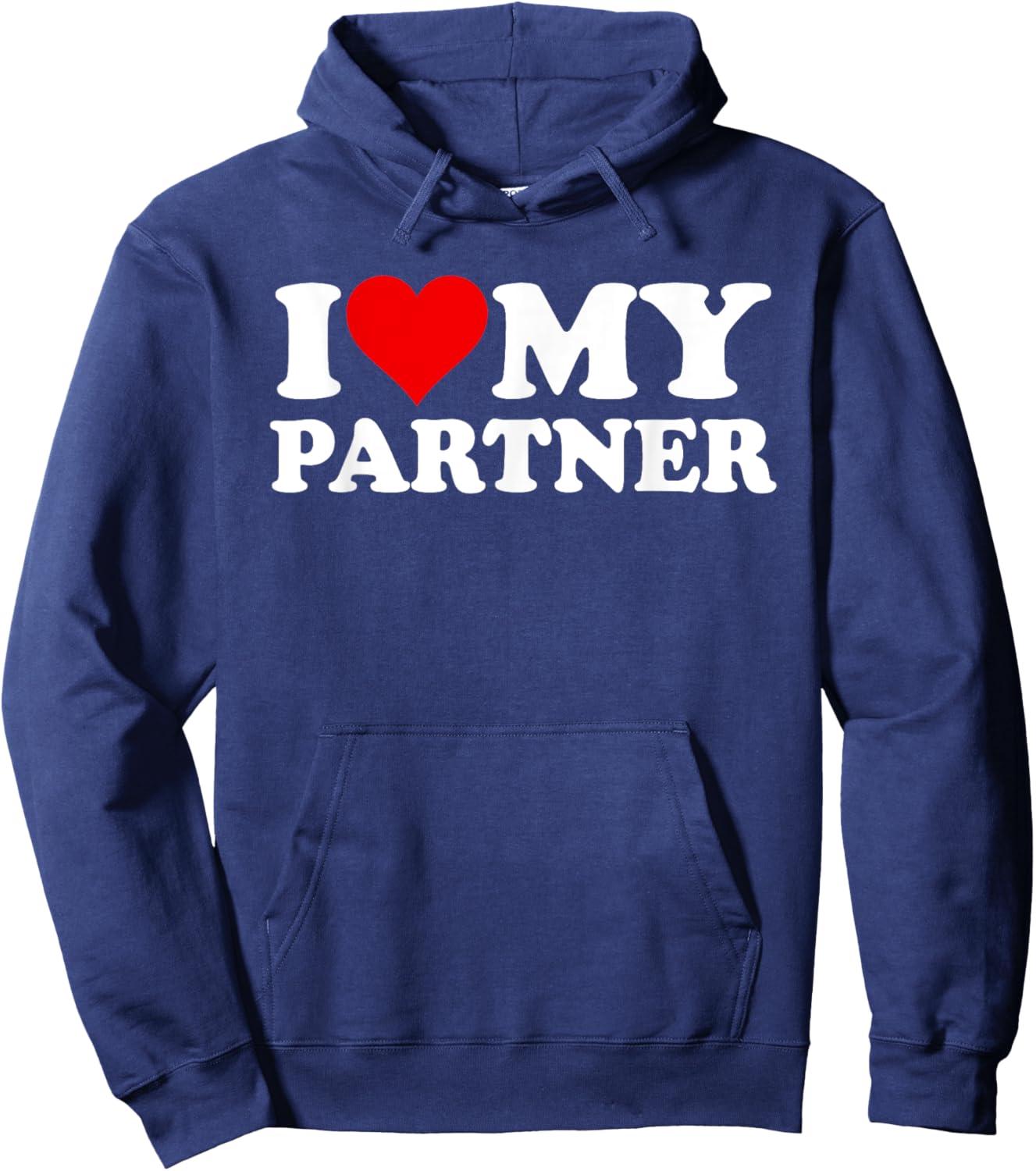 I Love Heart My Partner Better Half Wife Husband Spouse Hoodie - Hoodie | Navy
