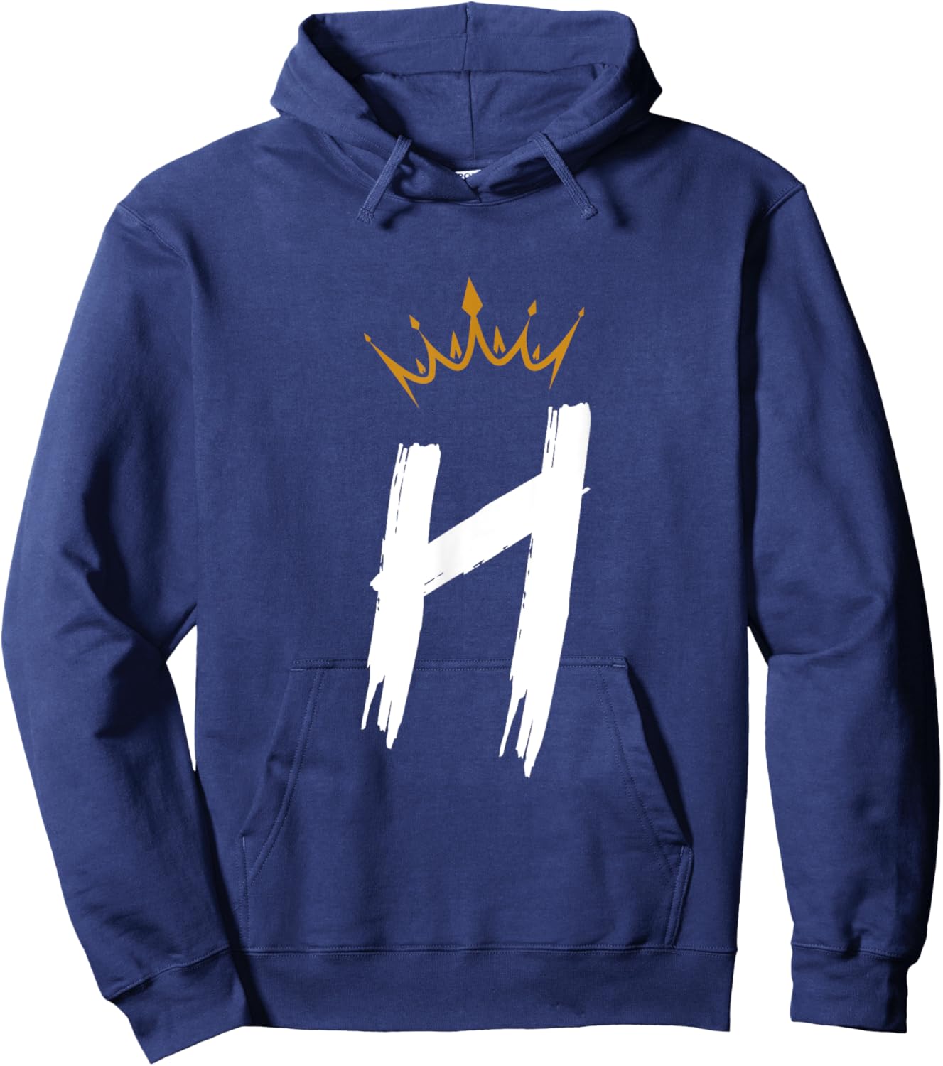 Queen King Letter H - Favorite Letter With Crown Alphabet Hoodie - Hoodie | Navy