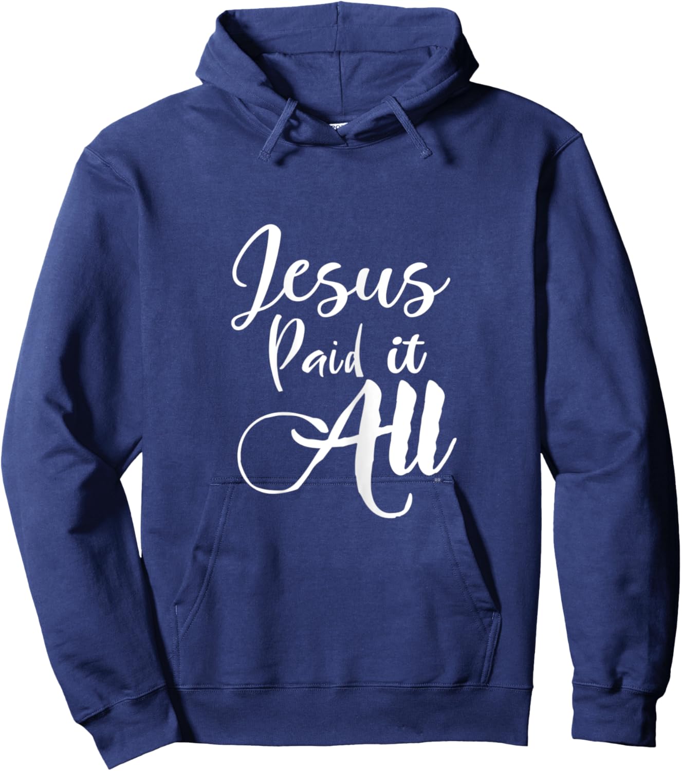 Christian Music Worship Song JESUS PAID IT ALL Hoodie - Hoodie | Navy