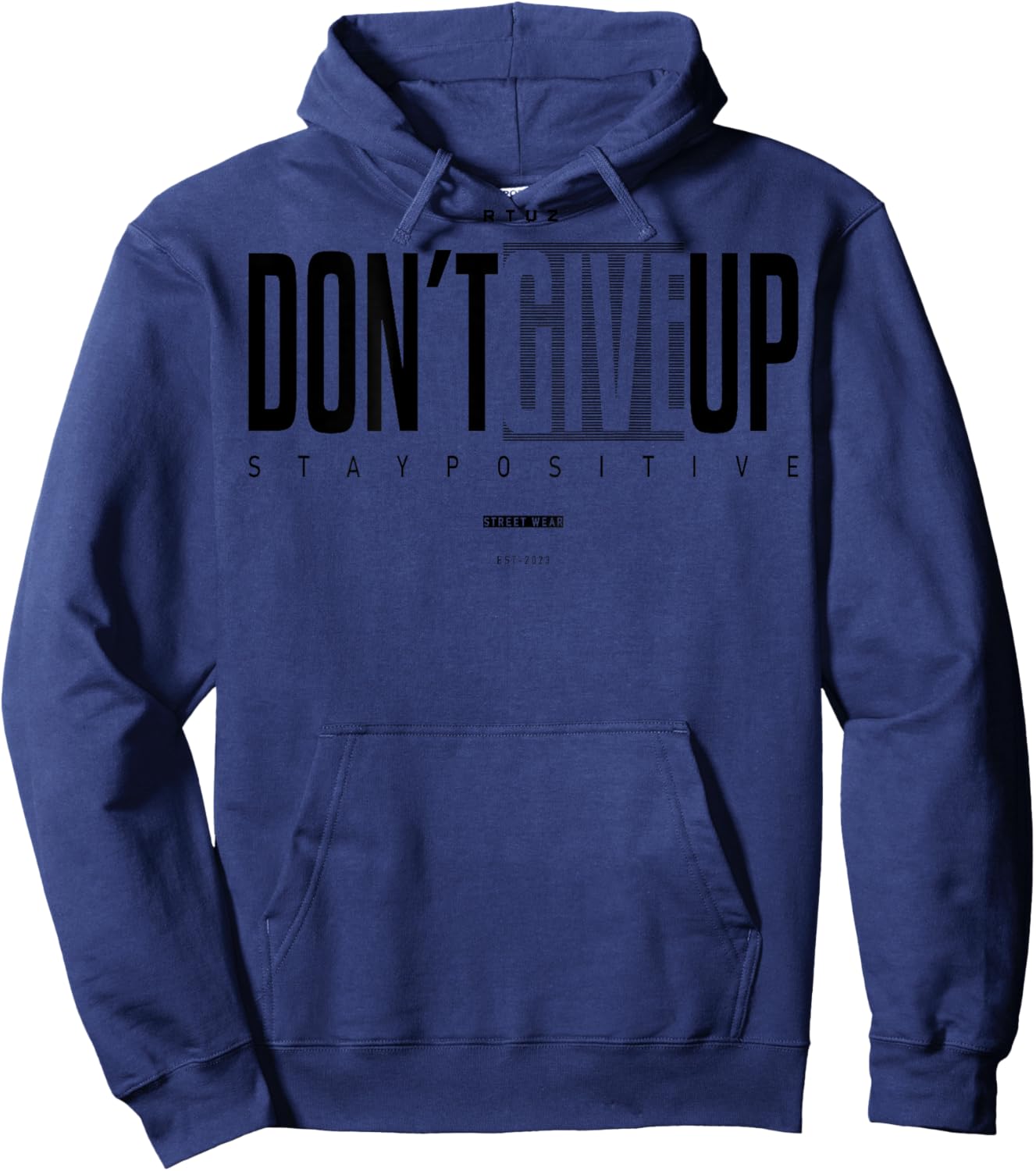Fitness Quote Y2K Gym Training Back Print Yoga Sport Workout Hoodie - Hoodie | Navy