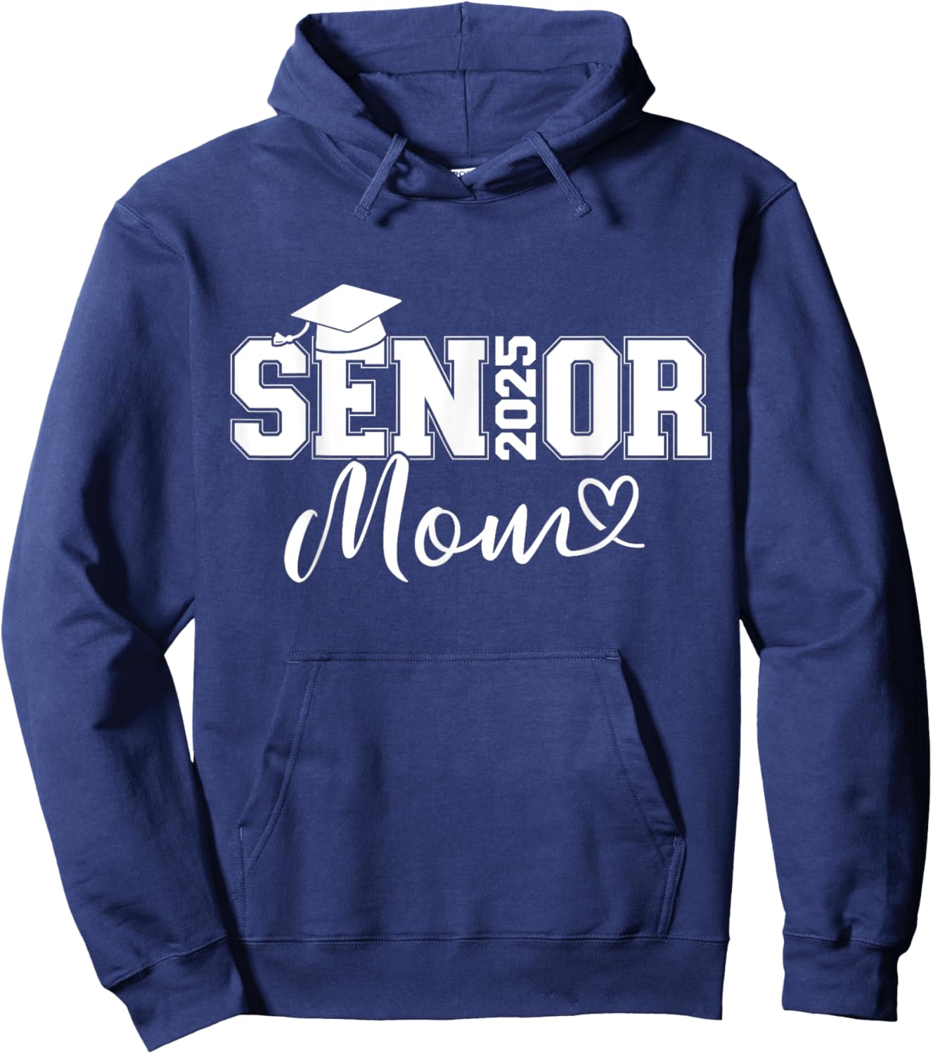Senior 2025 mom for university graduation class of Hoodie - Hoodie | Navy