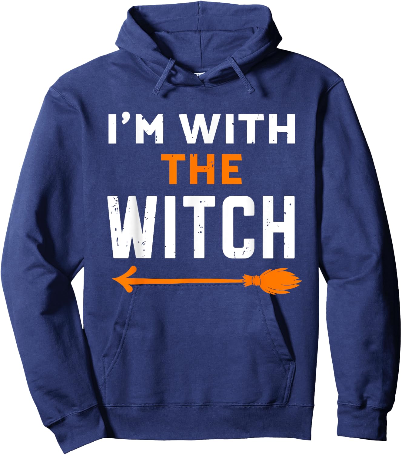I'm With The Witch Couples Men Halloween Hoodie - Hoodie | Navy
