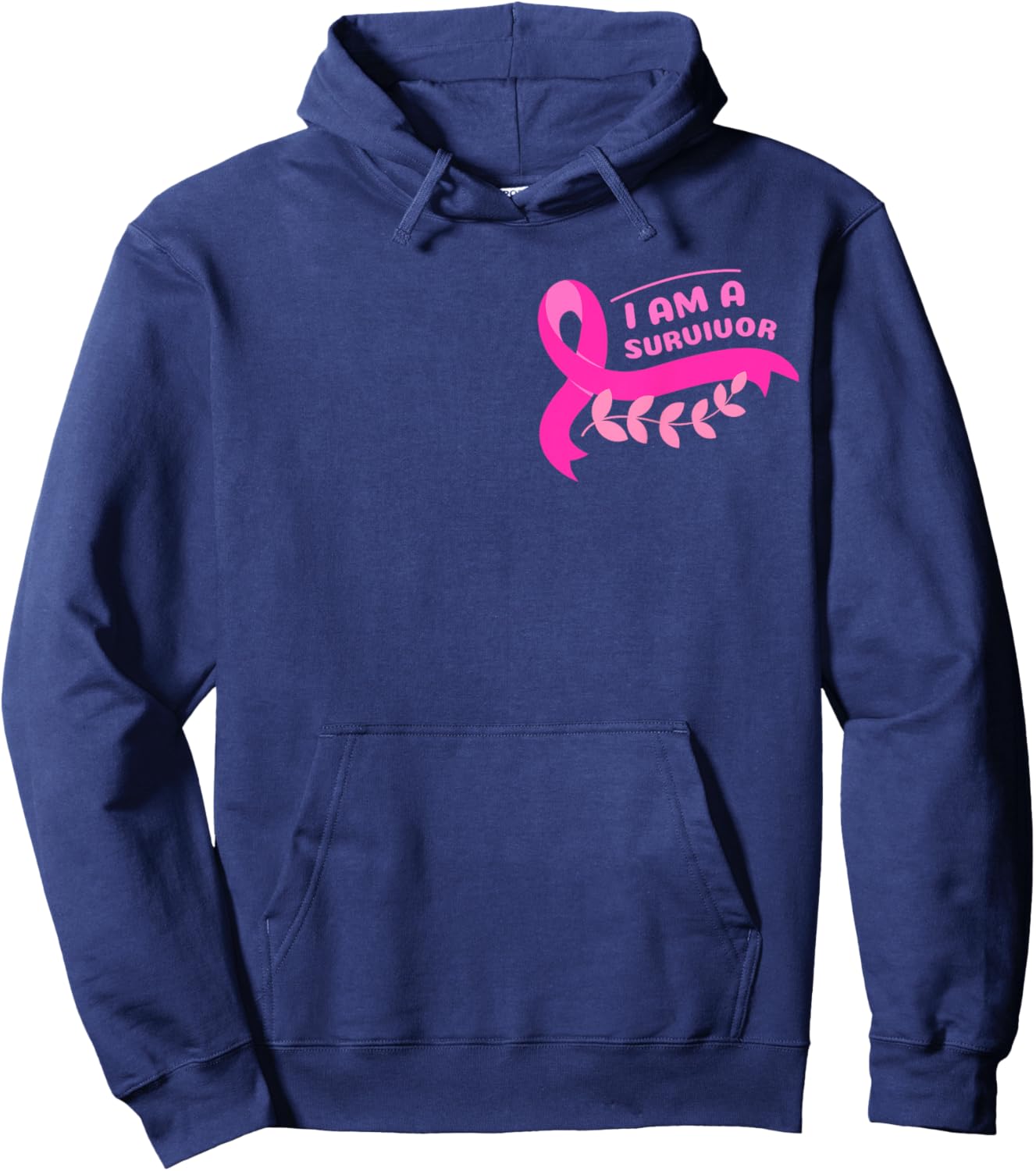 Breast Cancer Awareness Pink Ribbon Support Squad Cancer Hoodie - Hoodie | Navy