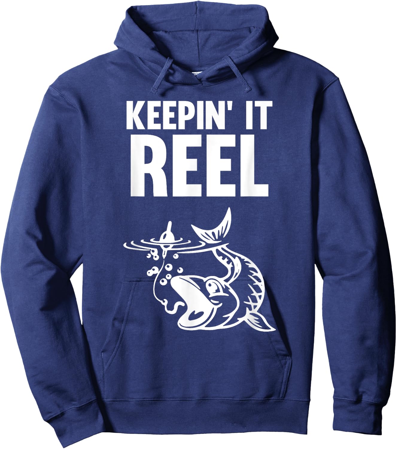 Keepin It Reel Fish Hook Hoodie - Hoodie | Navy
