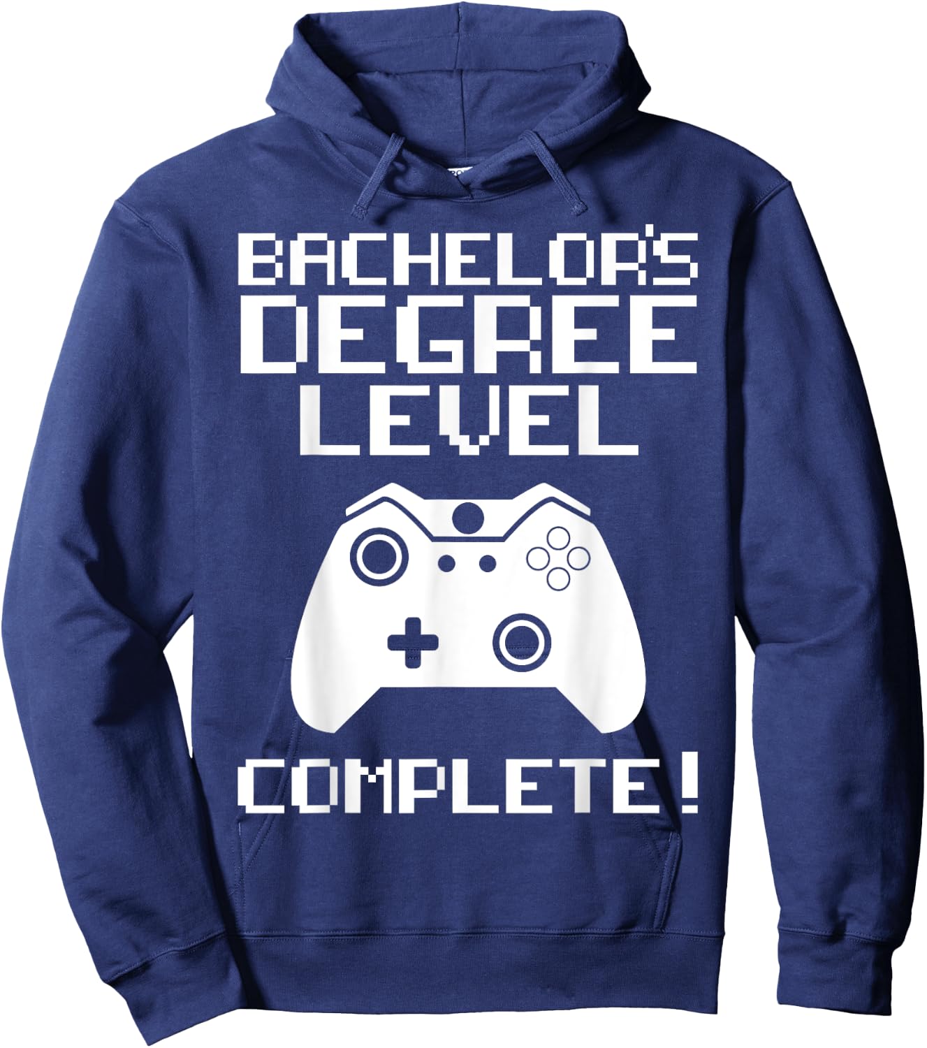 College Graduation Shirt - Bachelor's Degree Gamer Grad Hoodie - Hoodie | Navy