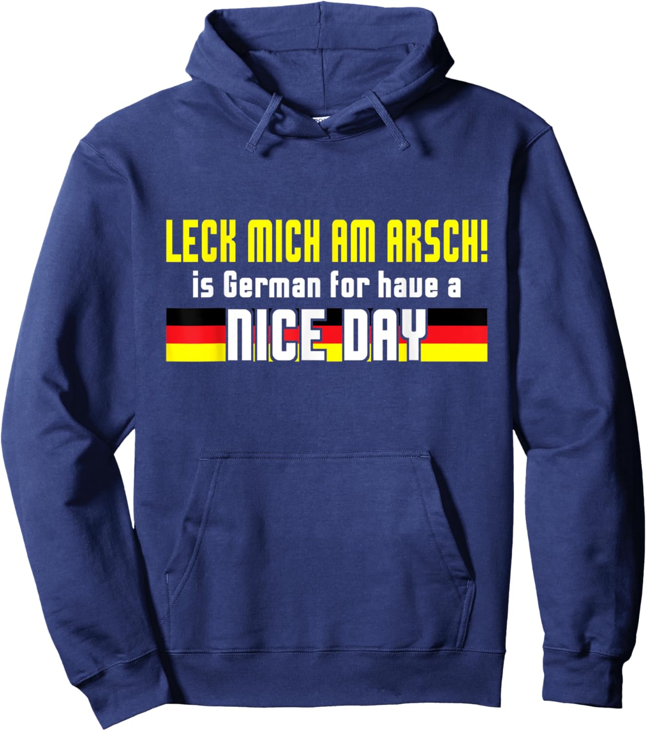 Oktoberfest Leck mich am Arsch! Funny German Joke German Men Hoodie - Hoodie | Navy