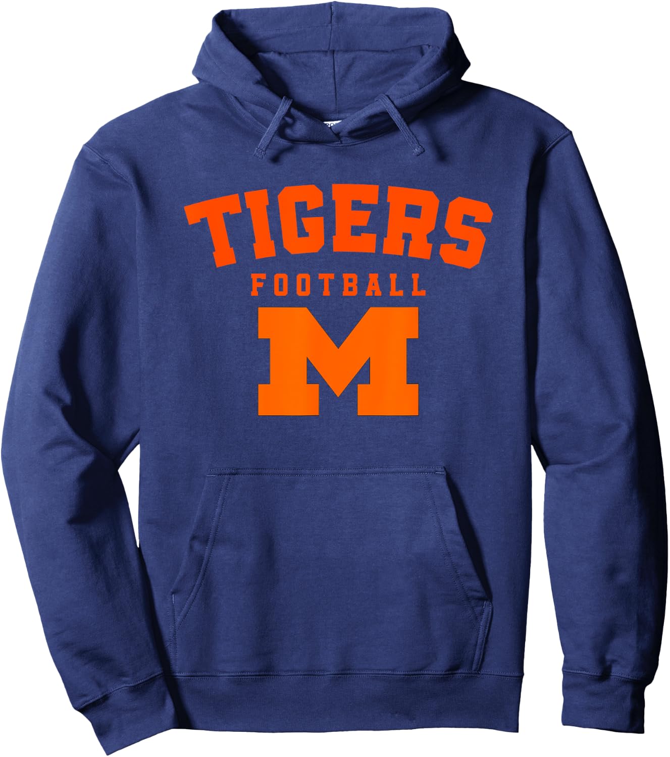 Massillon Tigers Logo Vertical Arch Football HS Hoodie - Hoodie | Navy