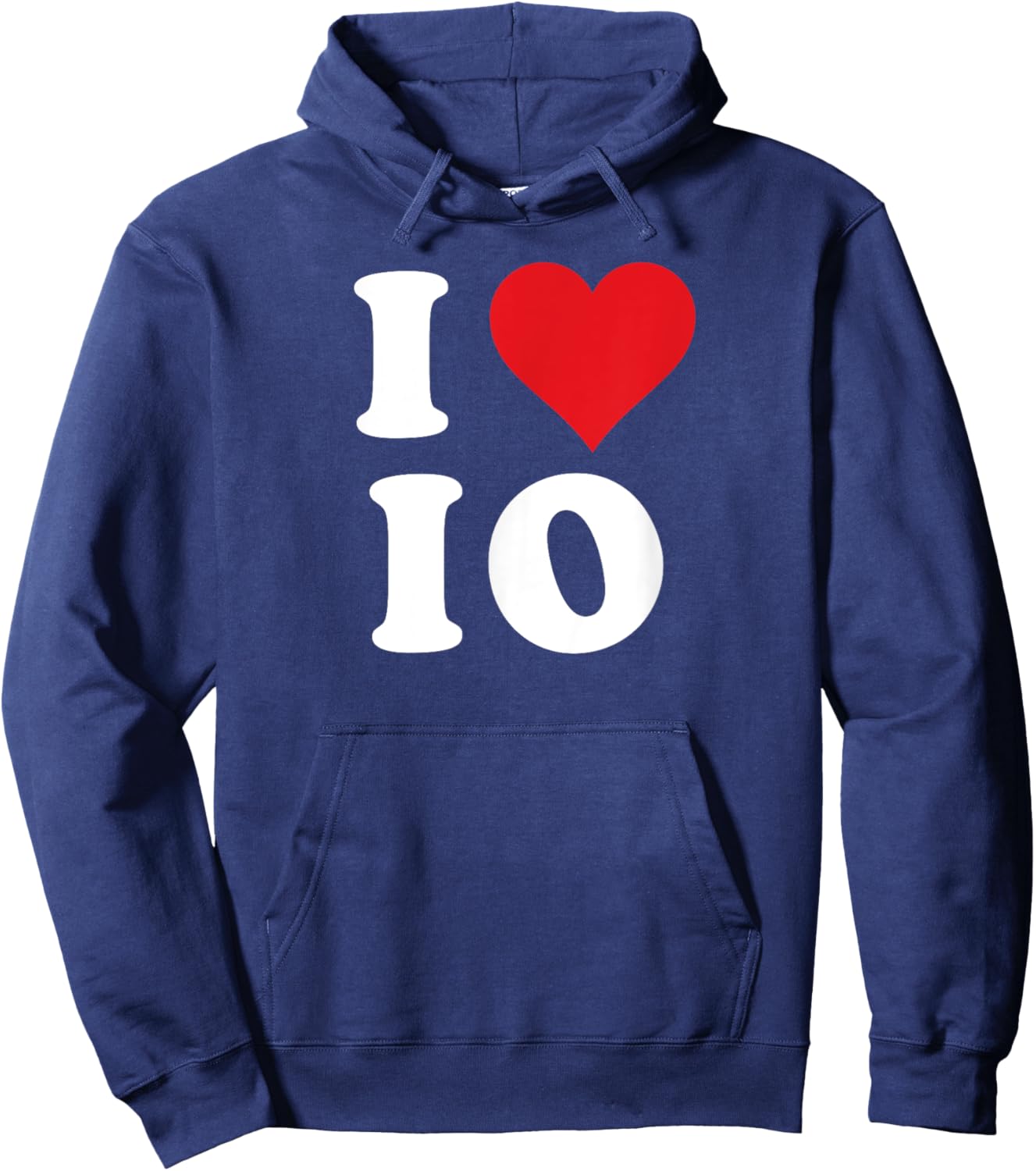 I Love IO Initials I Heart I.O. First Last Name I O Hoodie - Hoodie | Navy