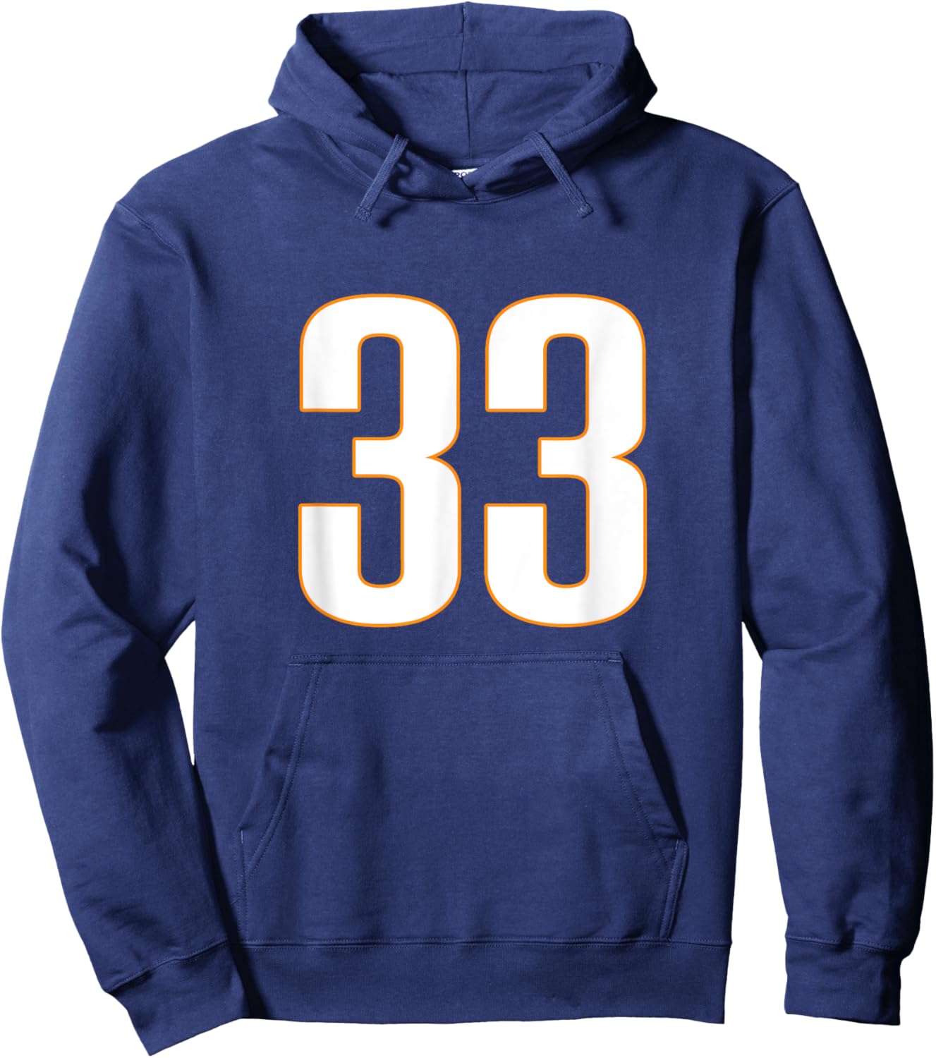 Sports Team Number 33 Hoodie - Hoodie | Navy