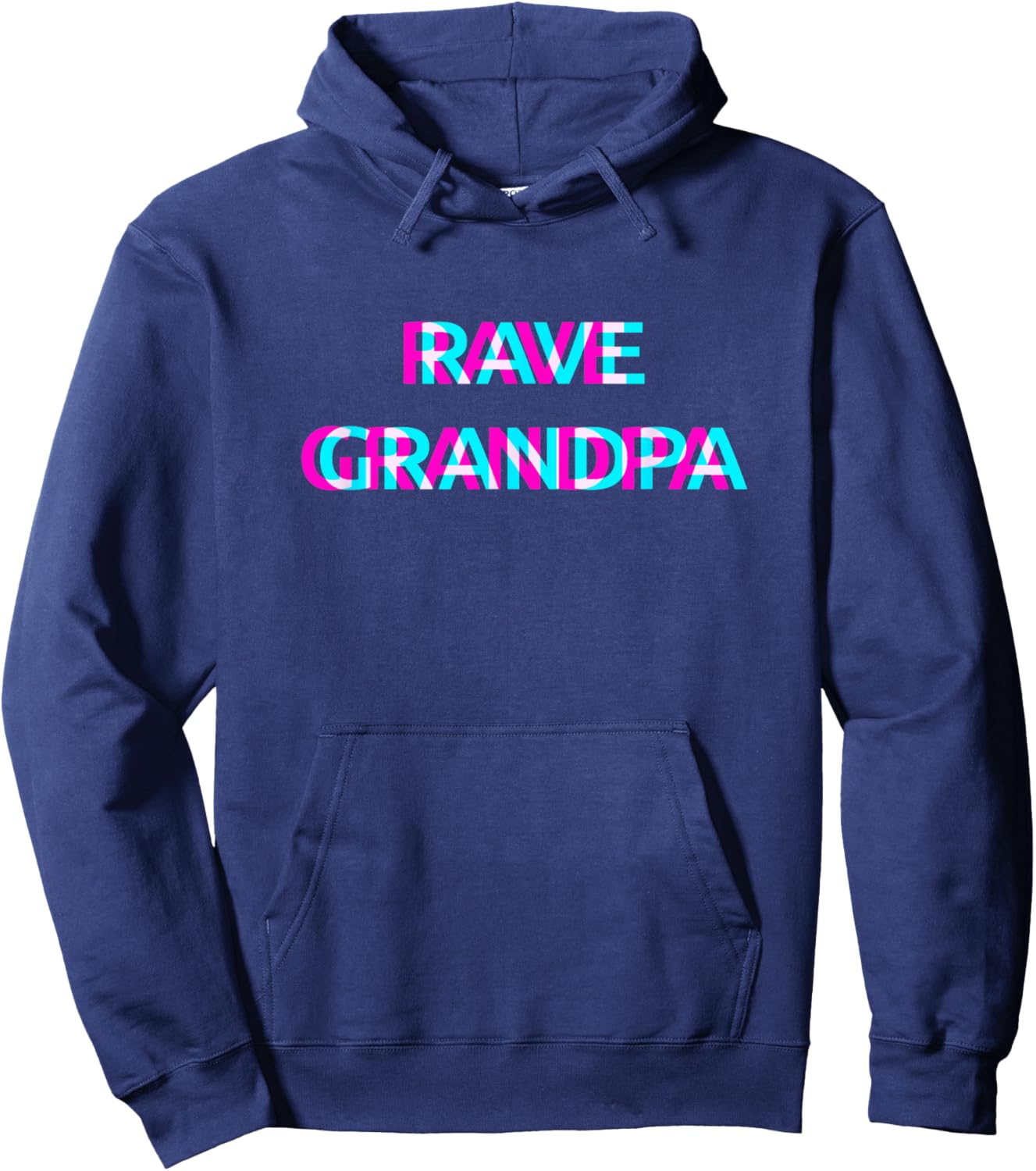 Rave Grandpa Techno EDM Music Festival Party Raver Hoodie - Hoodie | Navy