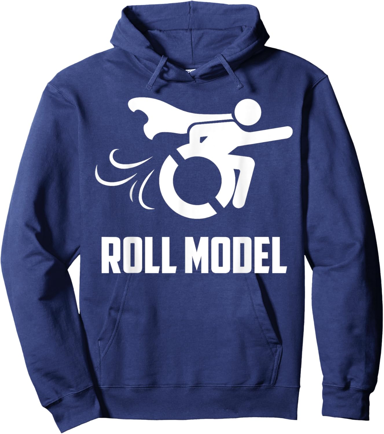 Wheelchair Handicap Art Women Roll Model Wheelchair Hoodie - Hoodie | Navy