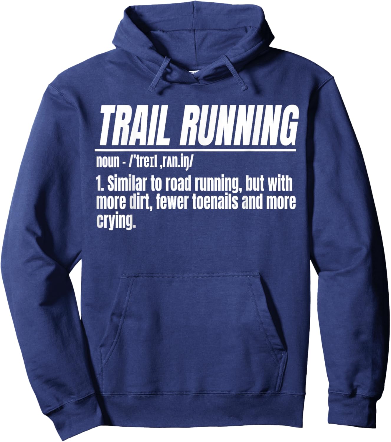 Trail Running Noun Ultra Runner Mountain Racer Sport Hoodie - Hoodie | Navy