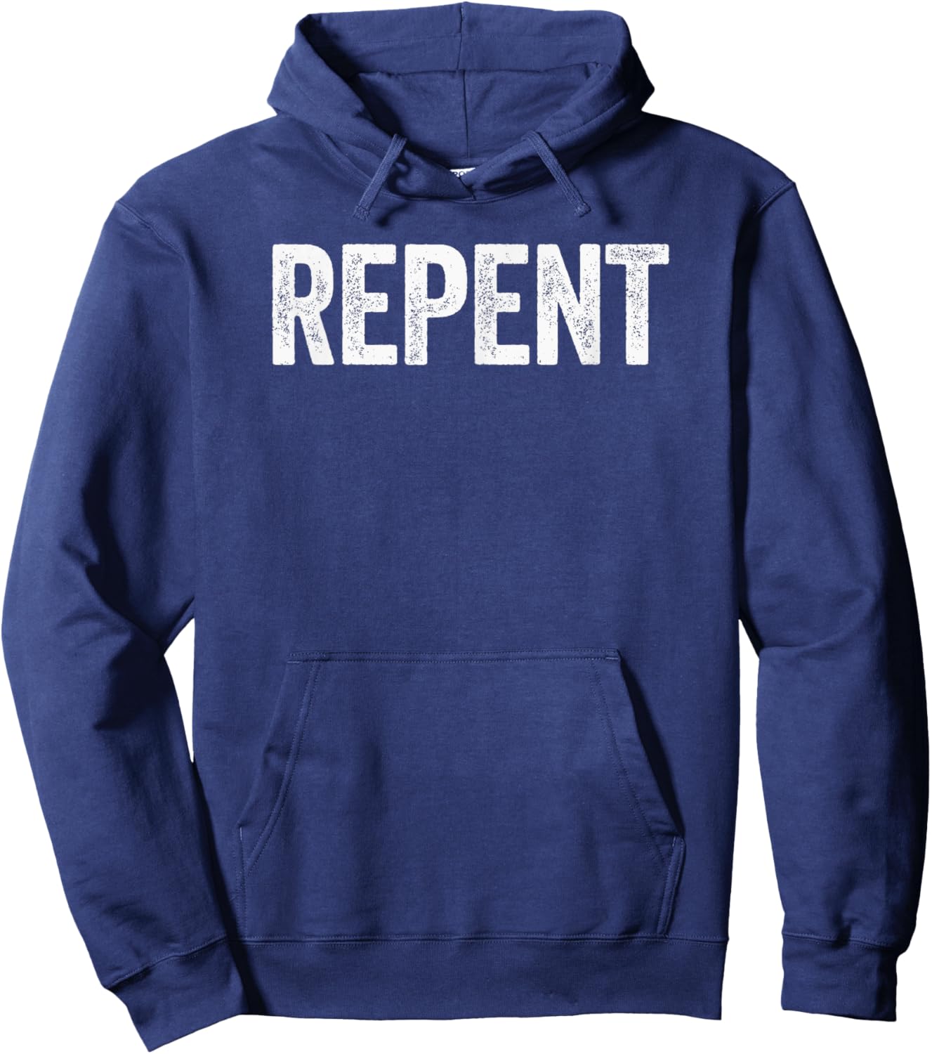 Repent Bold Text Christian Hoodie - Hoodie | Navy