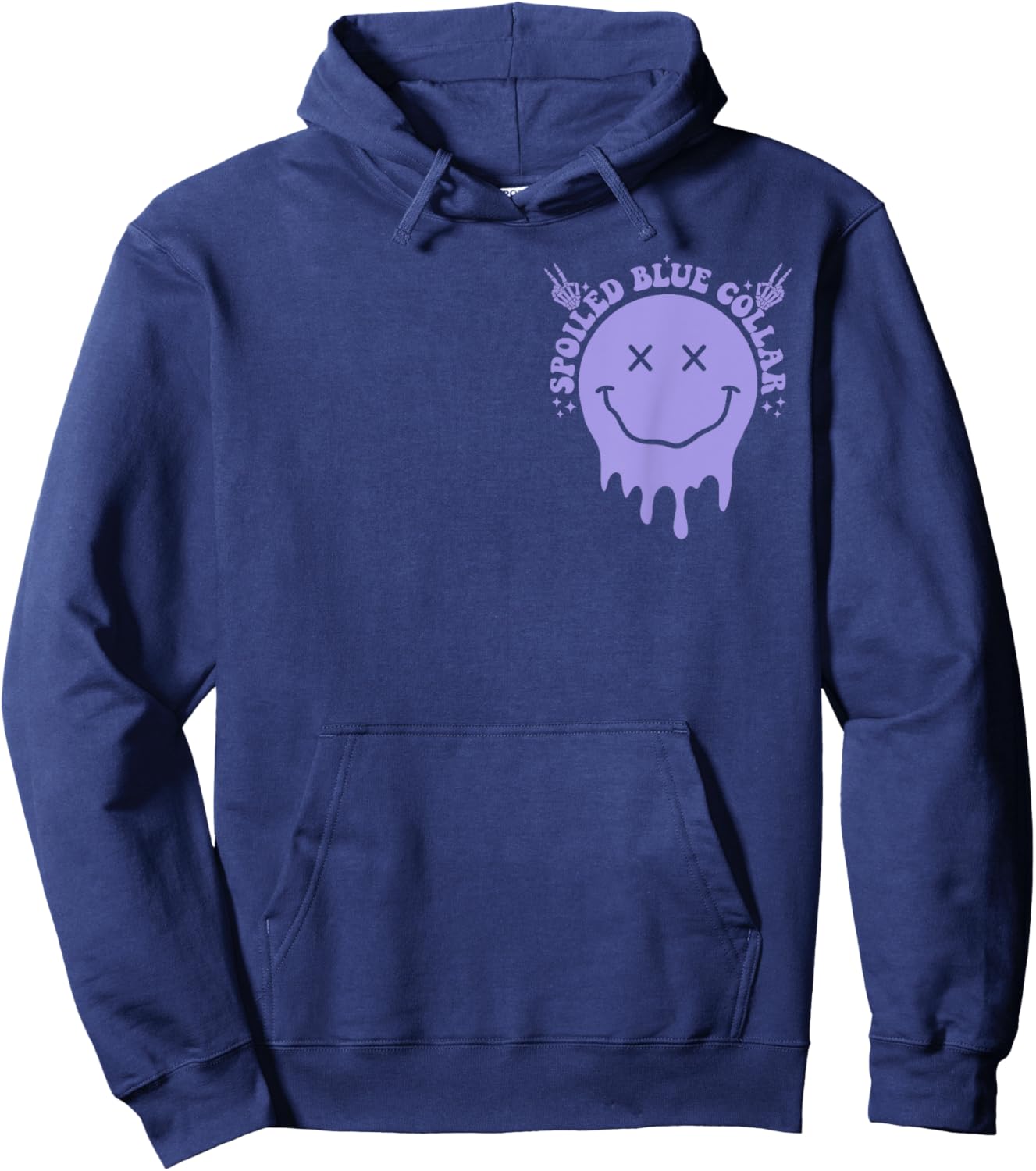 Spoiled By My Blue Collar Man (TWO SIDE) Hoodie - Hoodie | Navy
