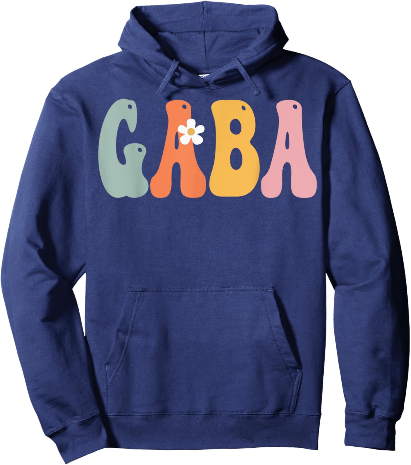 GABA Retro Groovy Print Mom Cute Mother's Day Funny Grandma Hoodie - Hoodie | Navy