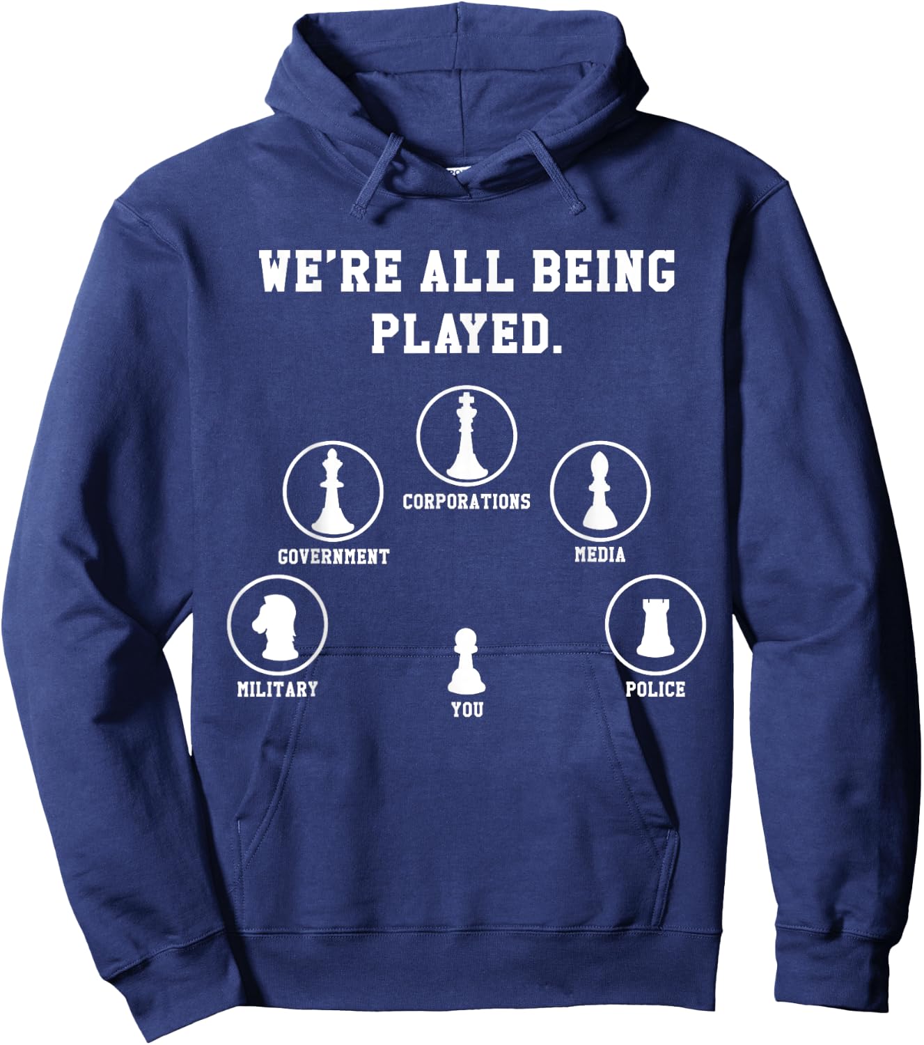 Chess Board Game Conspiracy Theory - Chess Game Hoodie - Hoodie | Navy