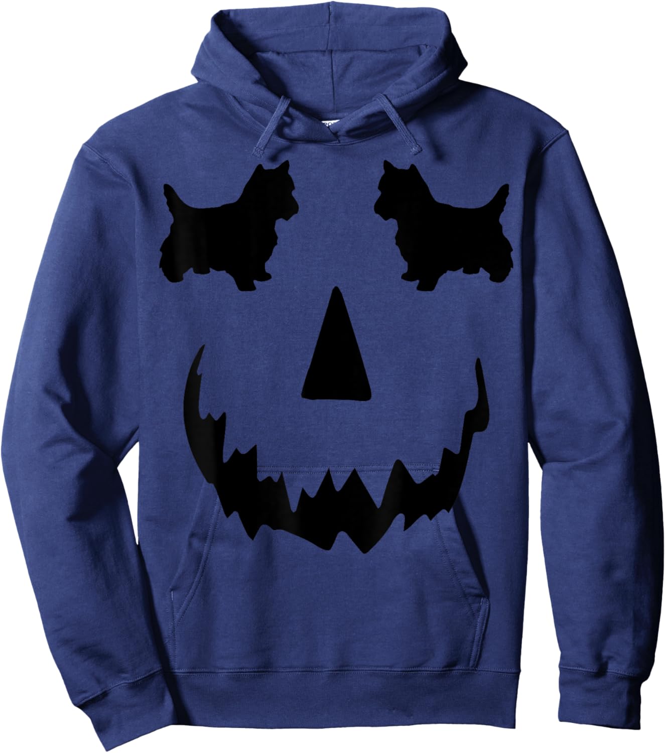 pumpkin Westie halloween West Highland WhiteTerrier Hoodie - Hoodie | Navy