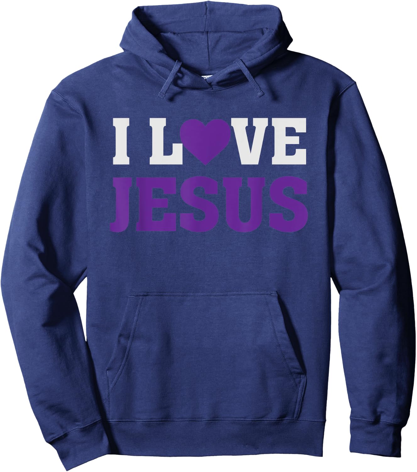 I Heart Love Jesus - Christian Faith Believer Quote Saying Hoodie - Hoodie | Navy