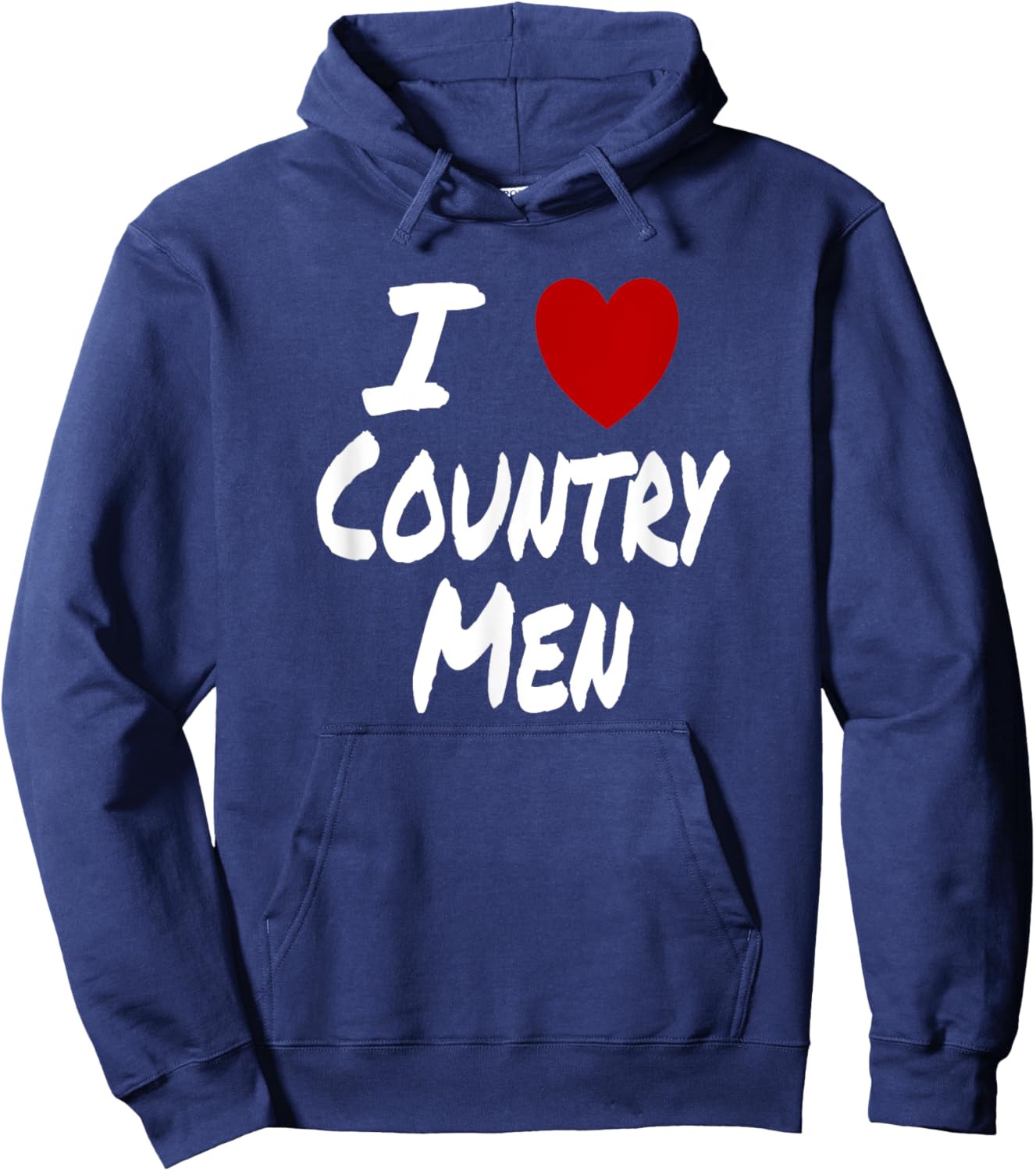 I Heart (Love) Country Men Southern Attraction Preference Hoodie - Hoodie | Navy
