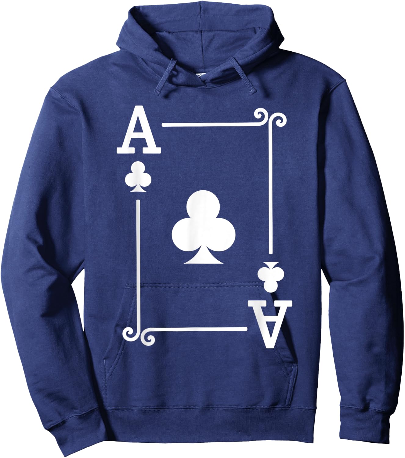 Playing Card Costume - Ace Clubs Card - Ace Card Hoodie - Hoodie | Navy