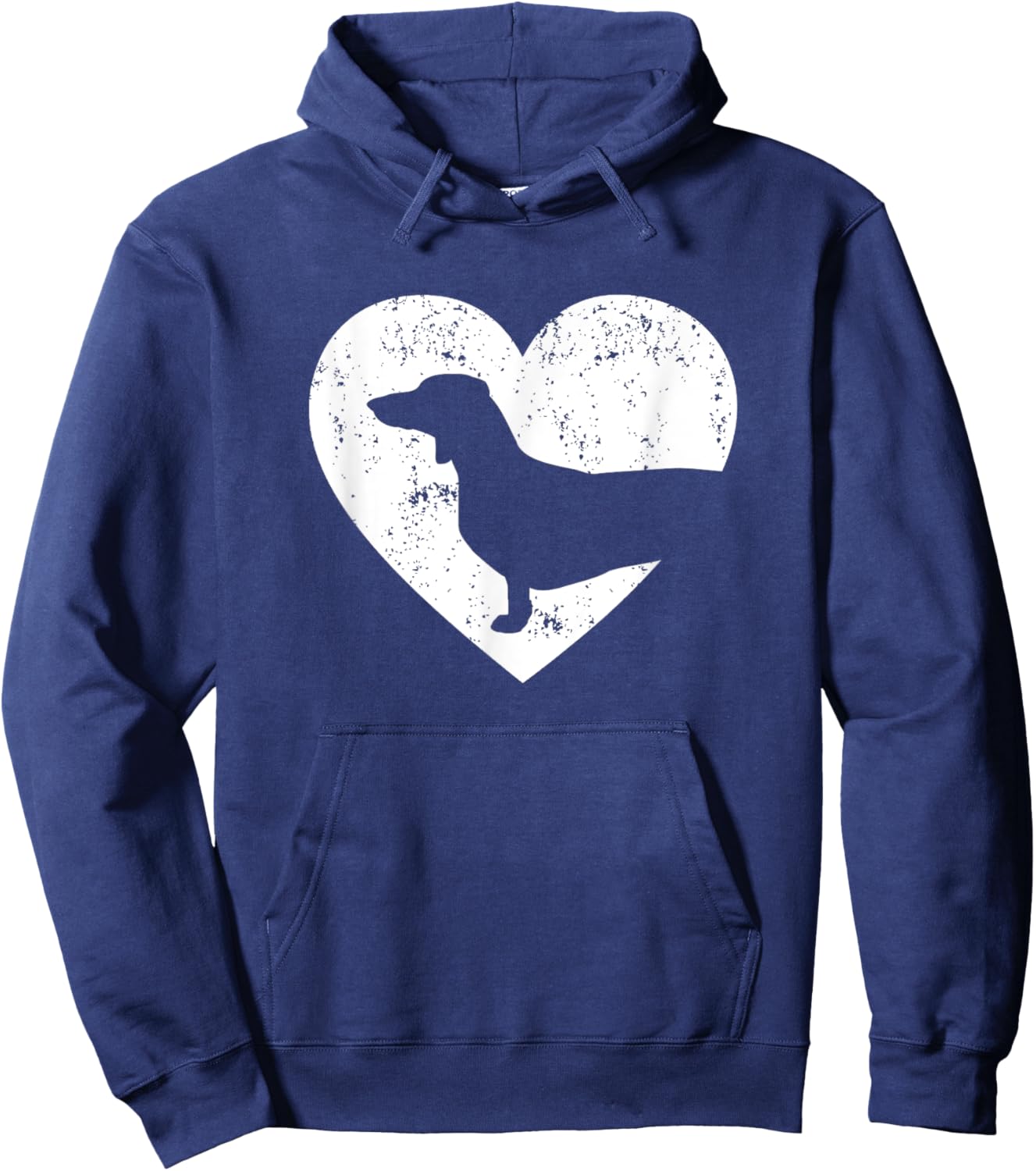 Cute Dachshund Heart Dachshund Dog Valentines Day Men Women Hoodie - Hoodie | Navy