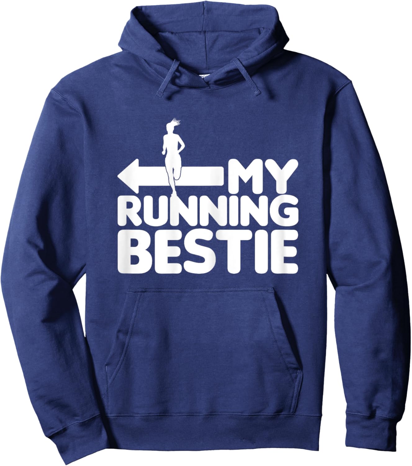 My Running Bestie - Funny Friends Set 2/2 pointing left Hoodie - Hoodie | Navy