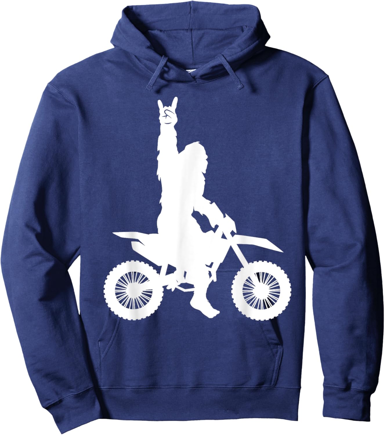 Bigfoot Dirt Bike Motocross Funny Sasquatch Enduro Hoodie - Hoodie | Navy
