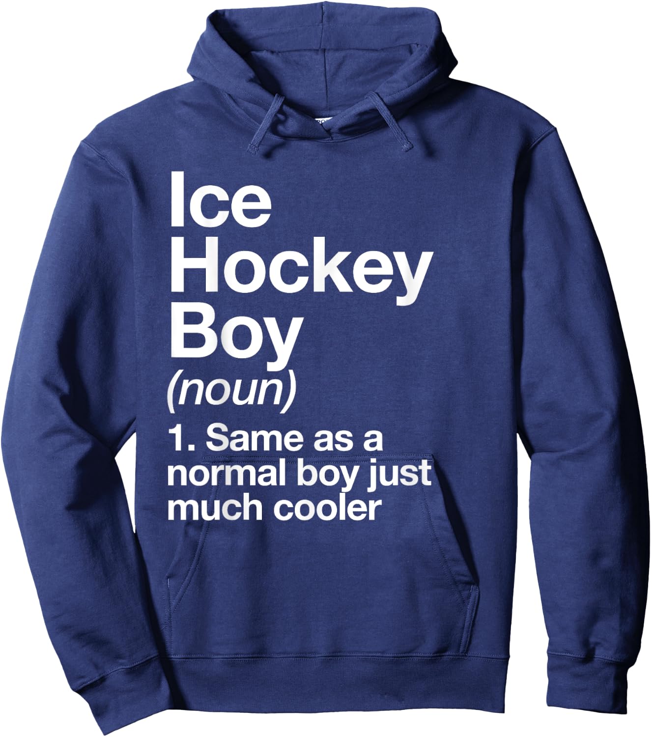 Ice Hockey Boy Definition Funny Sports Hoodie - Hoodie | Navy