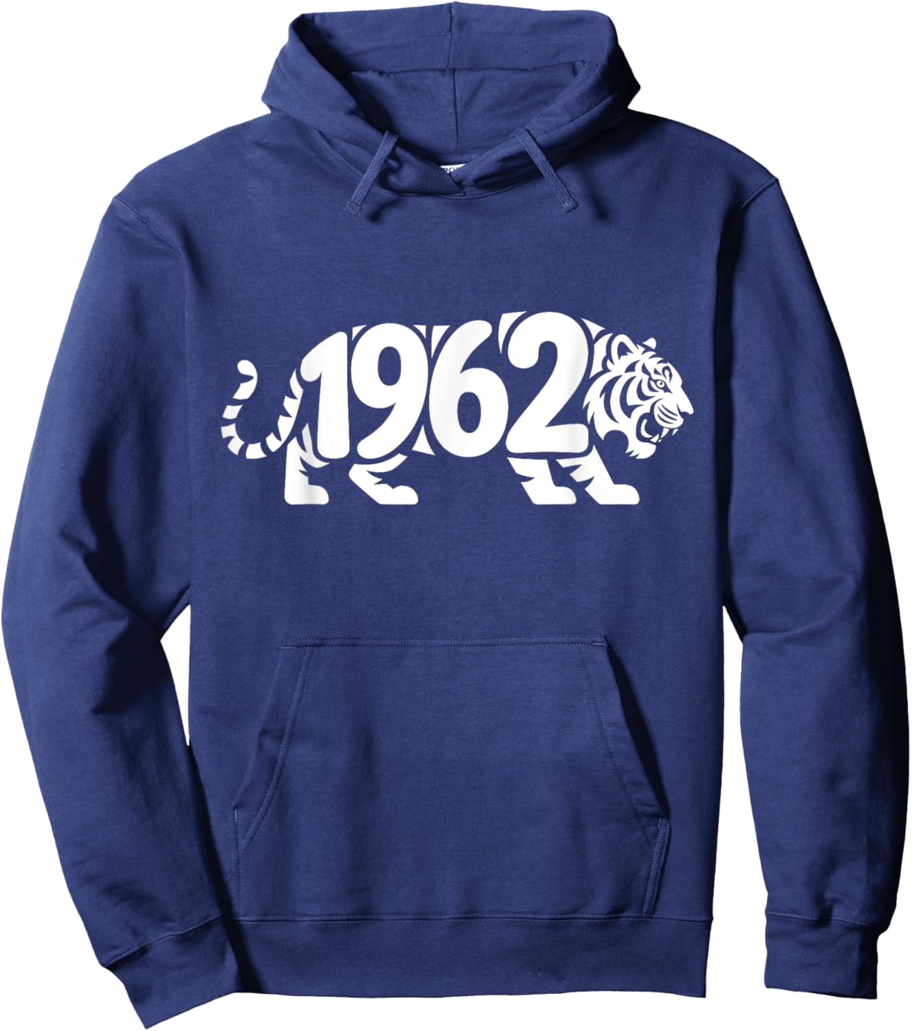 1962 Tiger - Chinese Zodiac Year Personalized Word Art Hoodie - Hoodie | Navy