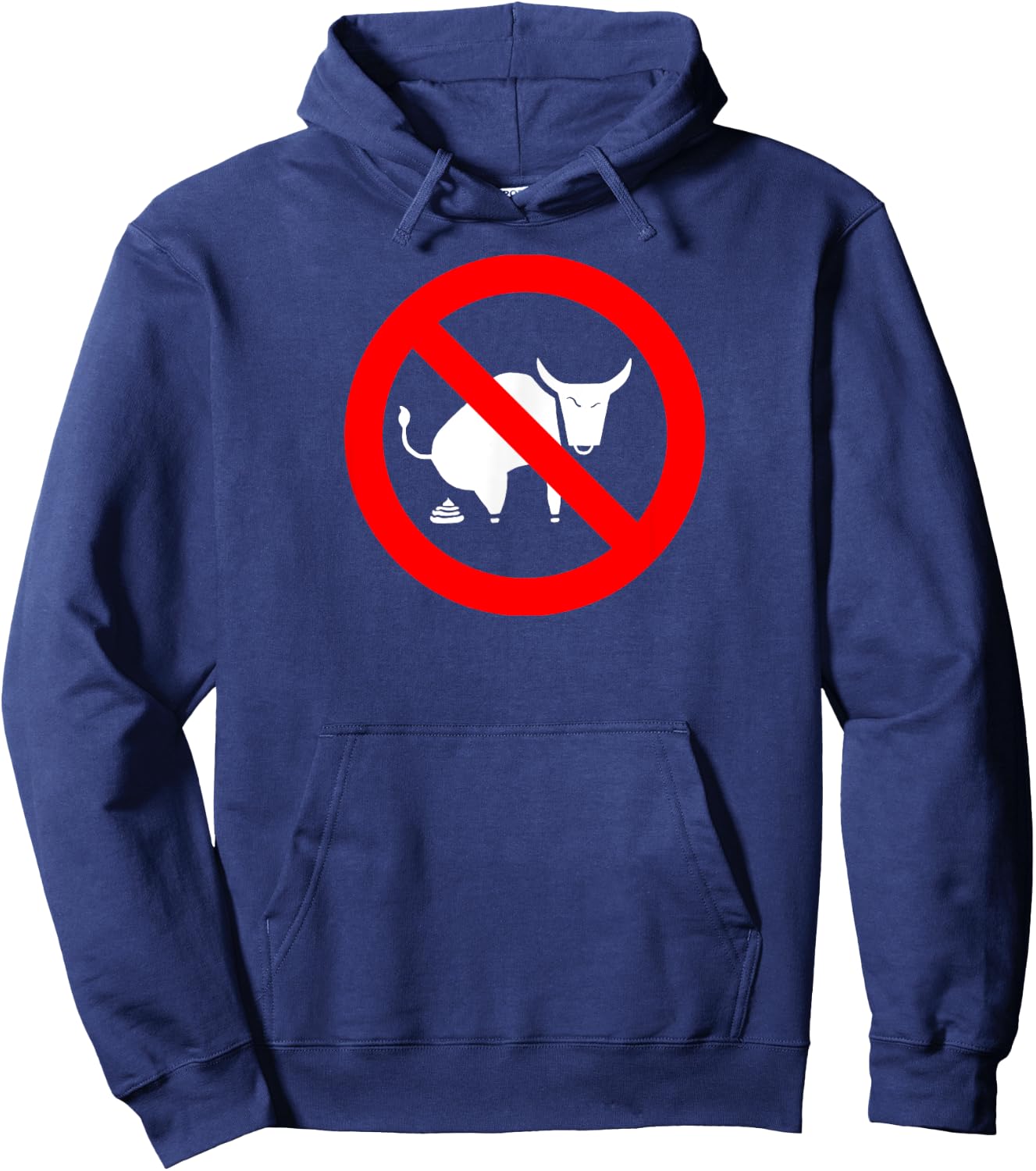 No Bullshit Teez -Adults Black Cotton Blend Short Sleeve Small Hoodie - Hoodie | Navy