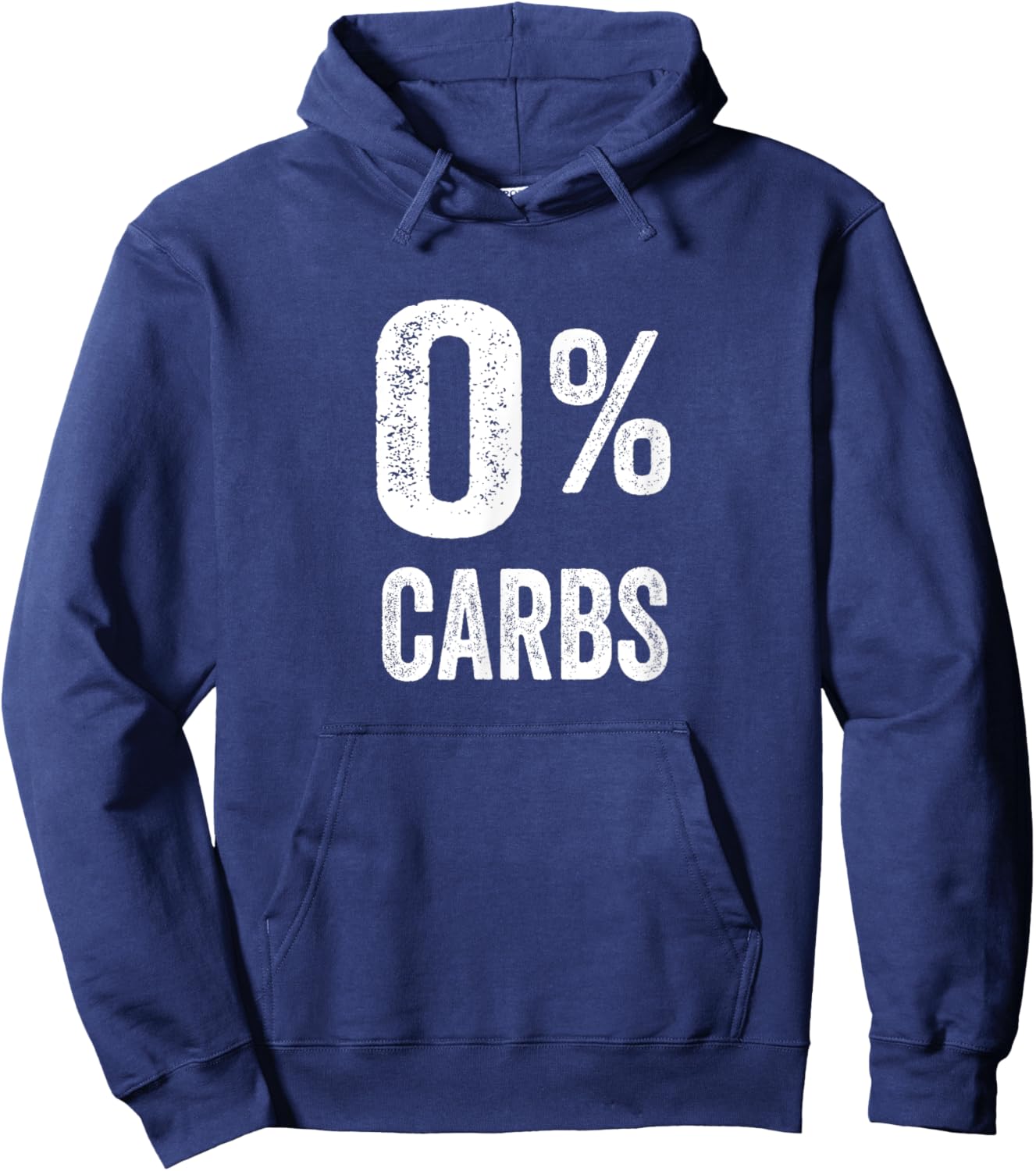 Zero Percent Carbs Funny No Carb Diet Healthy Protein Hoodie - Hoodie | Navy