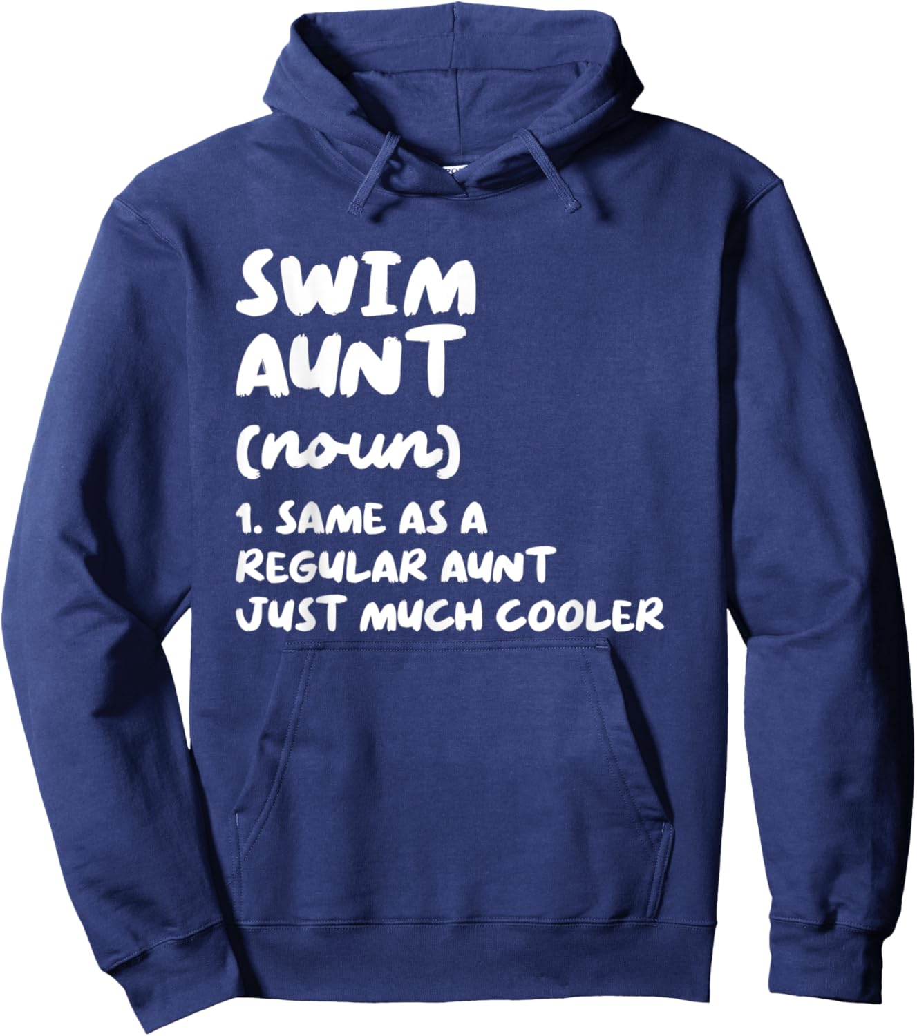 Swim Aunt Definition Funny & Sassy Sports Hoodie - Hoodie | Navy