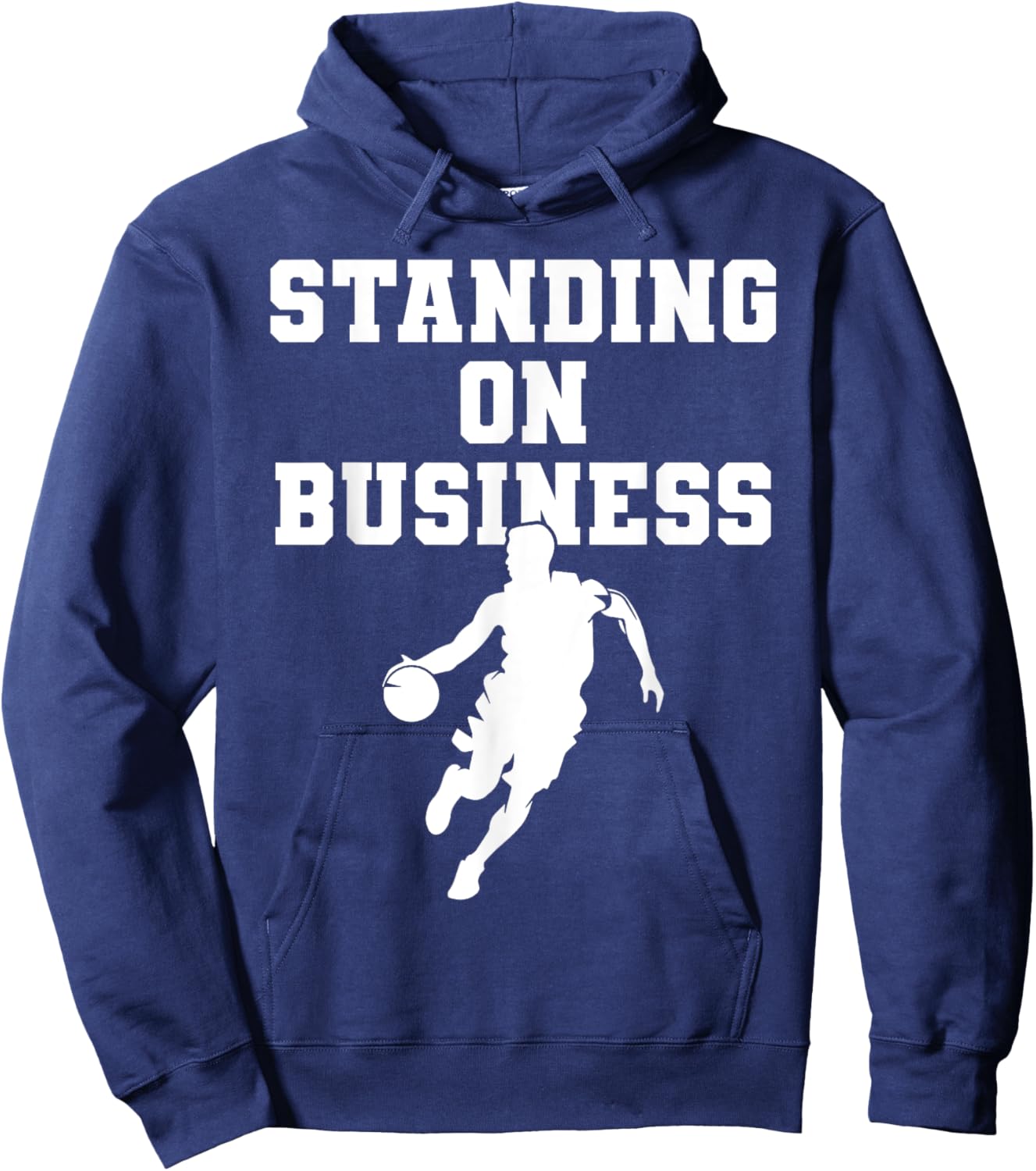 Basketball Men Standing On Business Basketball Team School Hoodie - Hoodie | Navy