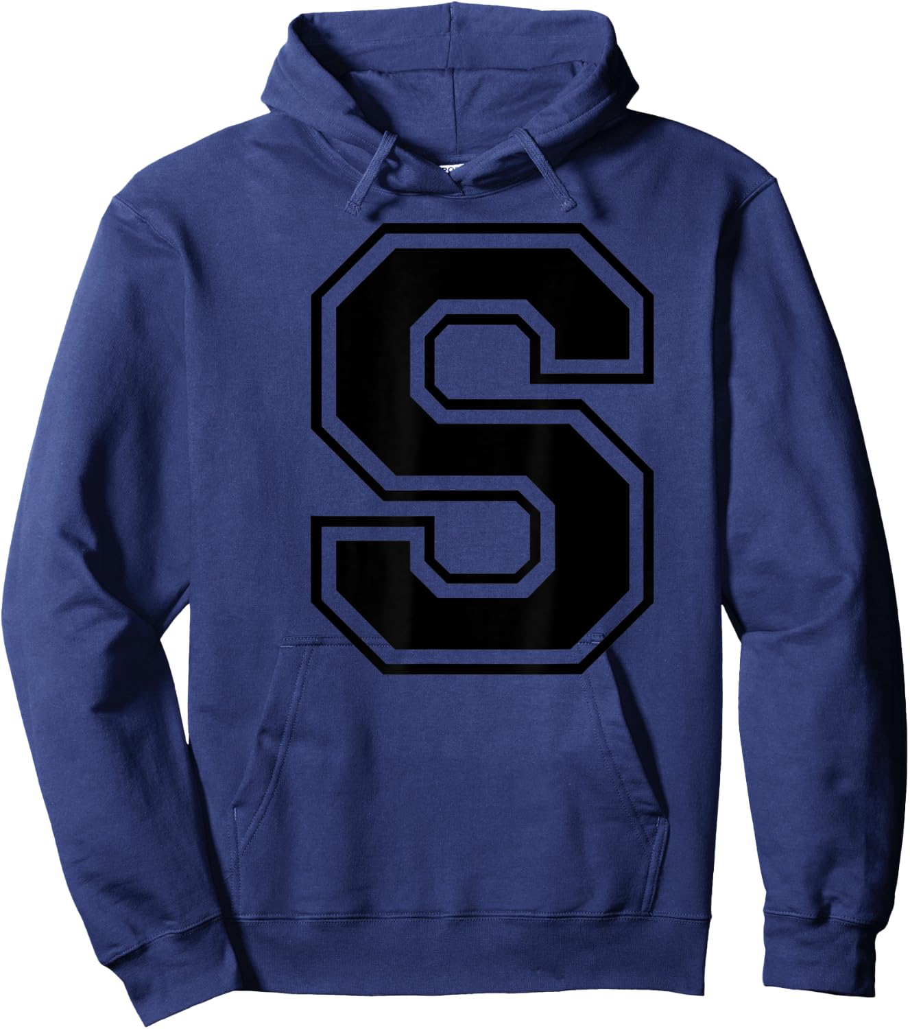 Letter S Capital Alphabet College Varsity Monogram Club Hoodie - Hoodie | Navy