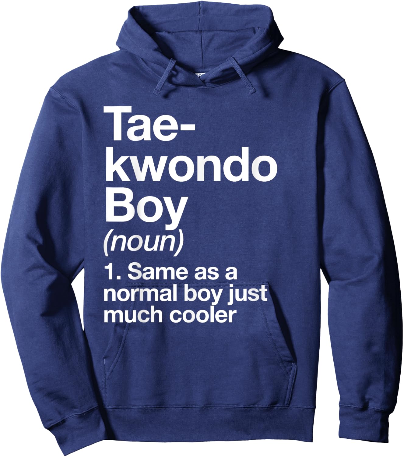 Taekwondo Boy Definition Funny Martial Arts Sports Hoodie - Hoodie | Navy