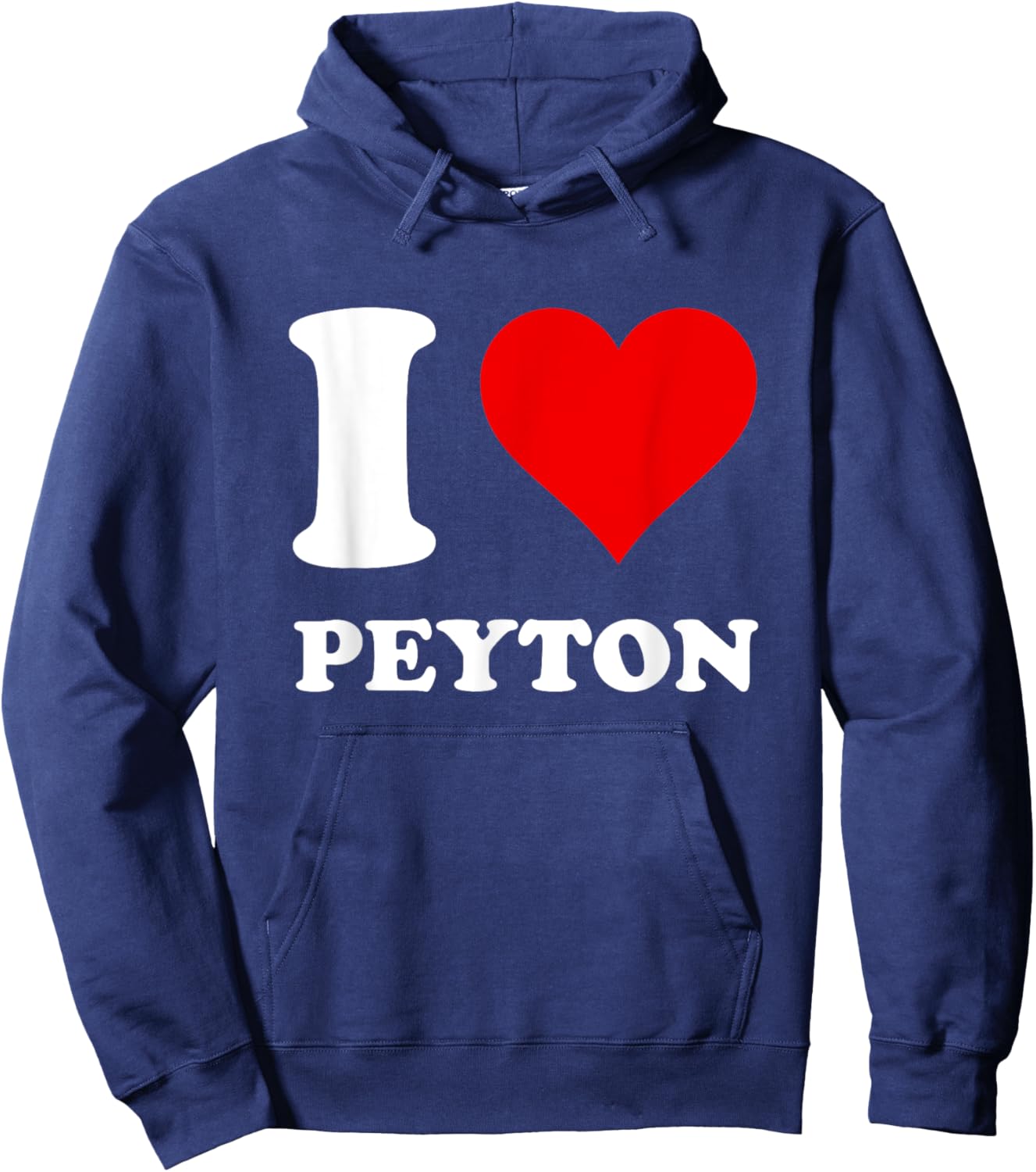 I Love Peyton Hoodie - Hoodie | Navy