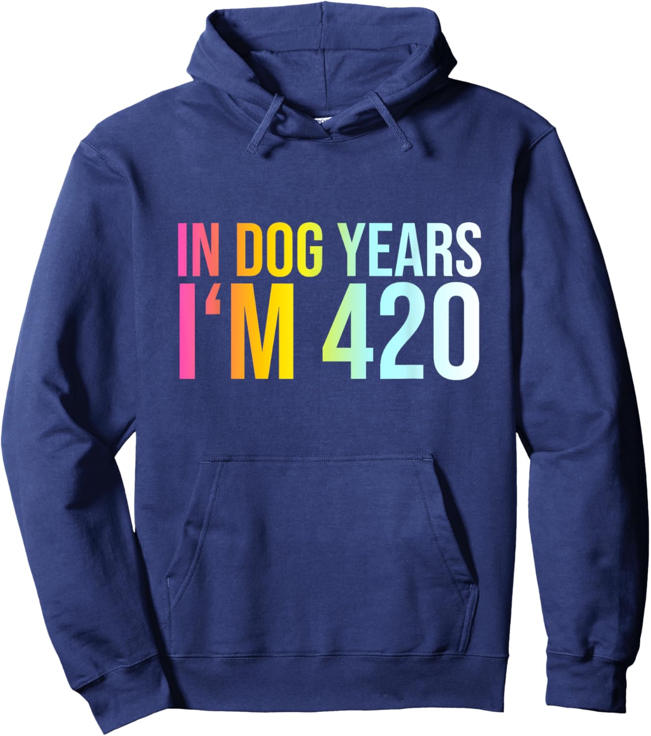 In Dog Years I'm 420 - Funny Saying Cool Birthday Quote Men Women Hoodie - Hoodie | Navy