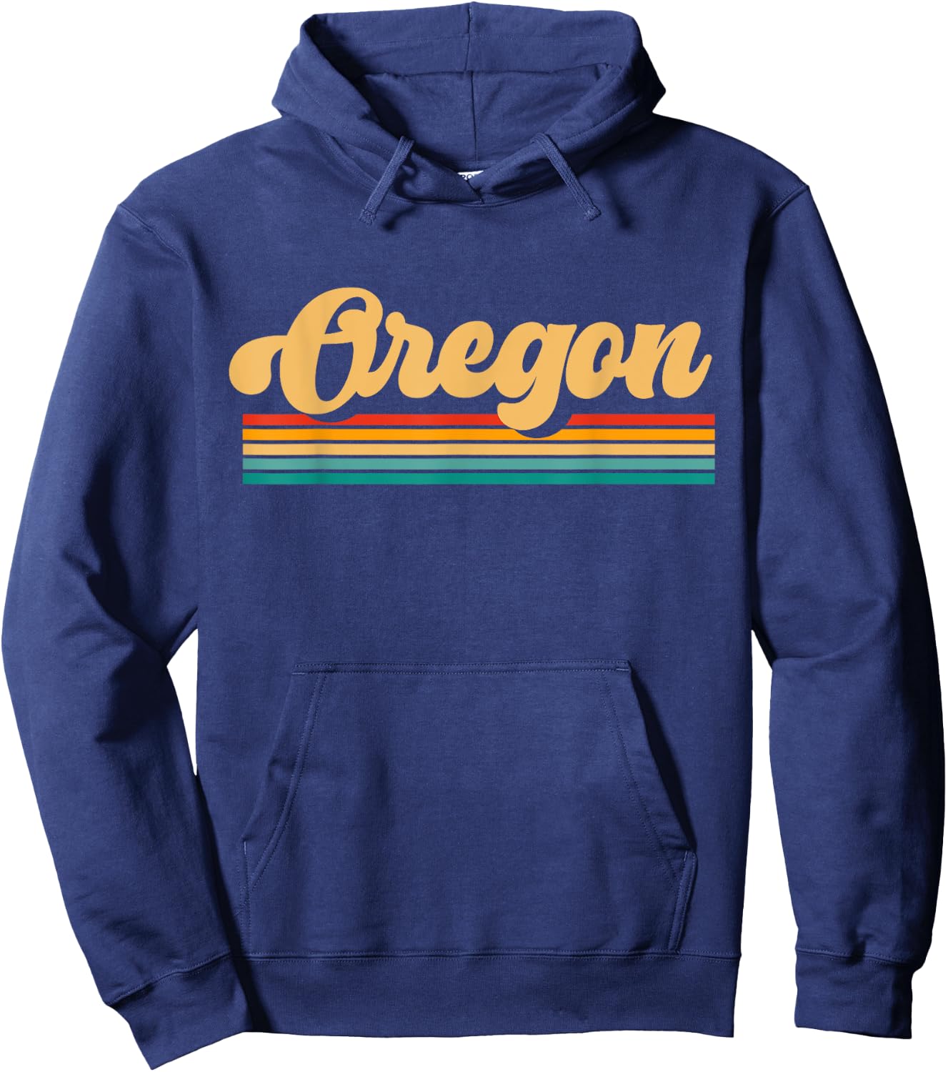 Retro State of Oregon Hoodie - Hoodie | Navy