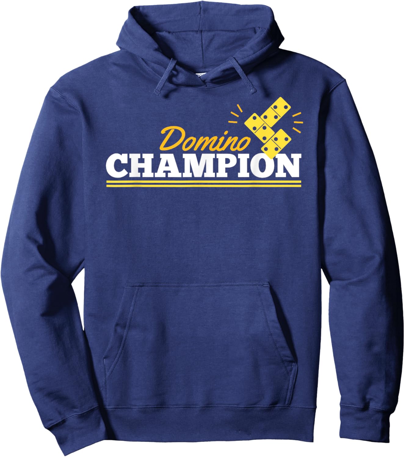 DOMINO CHAMPION Dominoes shirt women & kids Trophy Hoodie - Hoodie | Navy