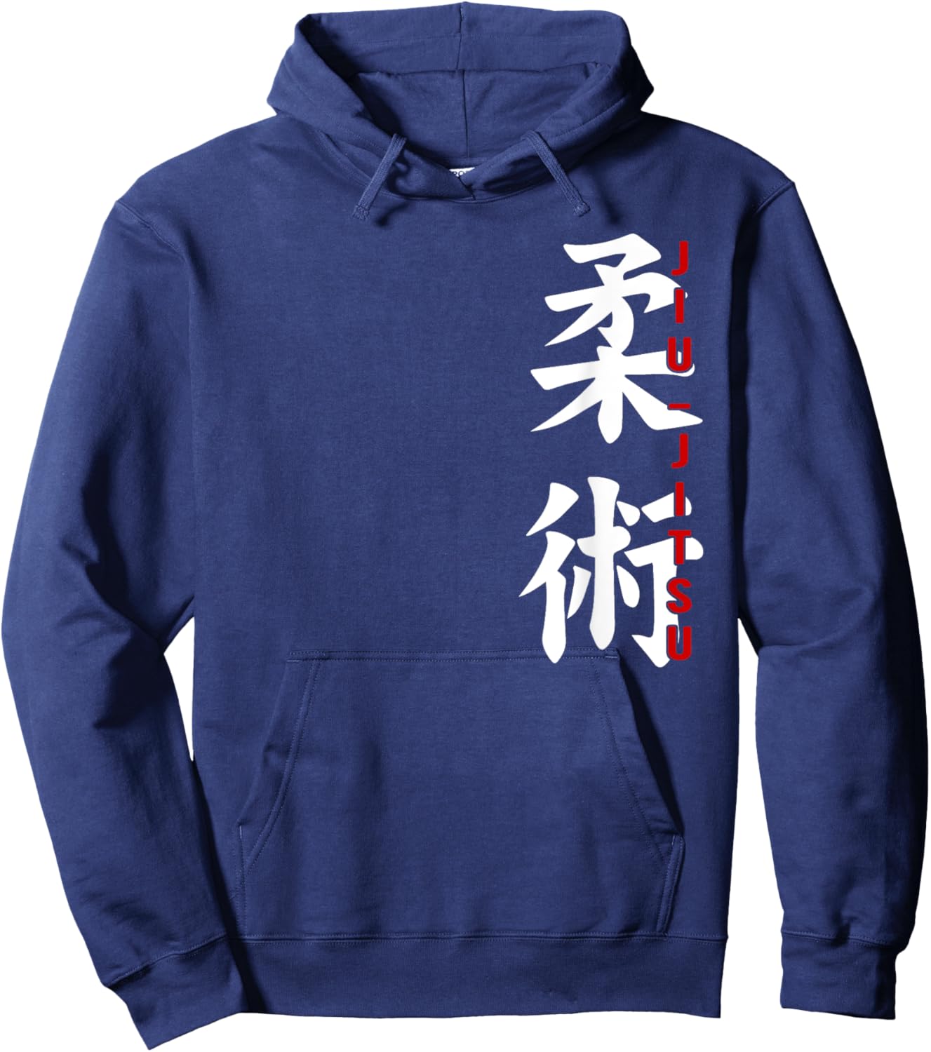 Jiu-Jitsu Brazilian Jiu Jitsu Kanji Logo Gym Martial Arts Hoodie - Hoodie | Navy