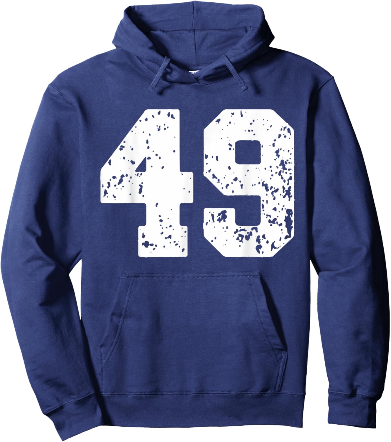 Number 49 White Best Classic College Style Birthday Funny Hoodie - Hoodie | Navy