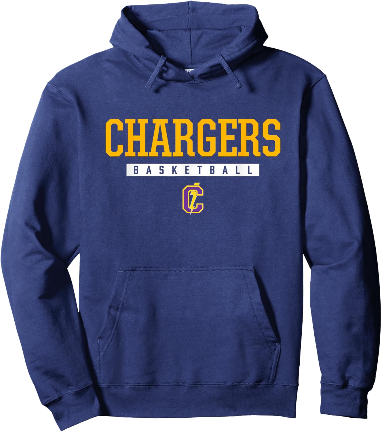 Covington Chargers Logo Basketball HS Hoodie - Hoodie | Navy