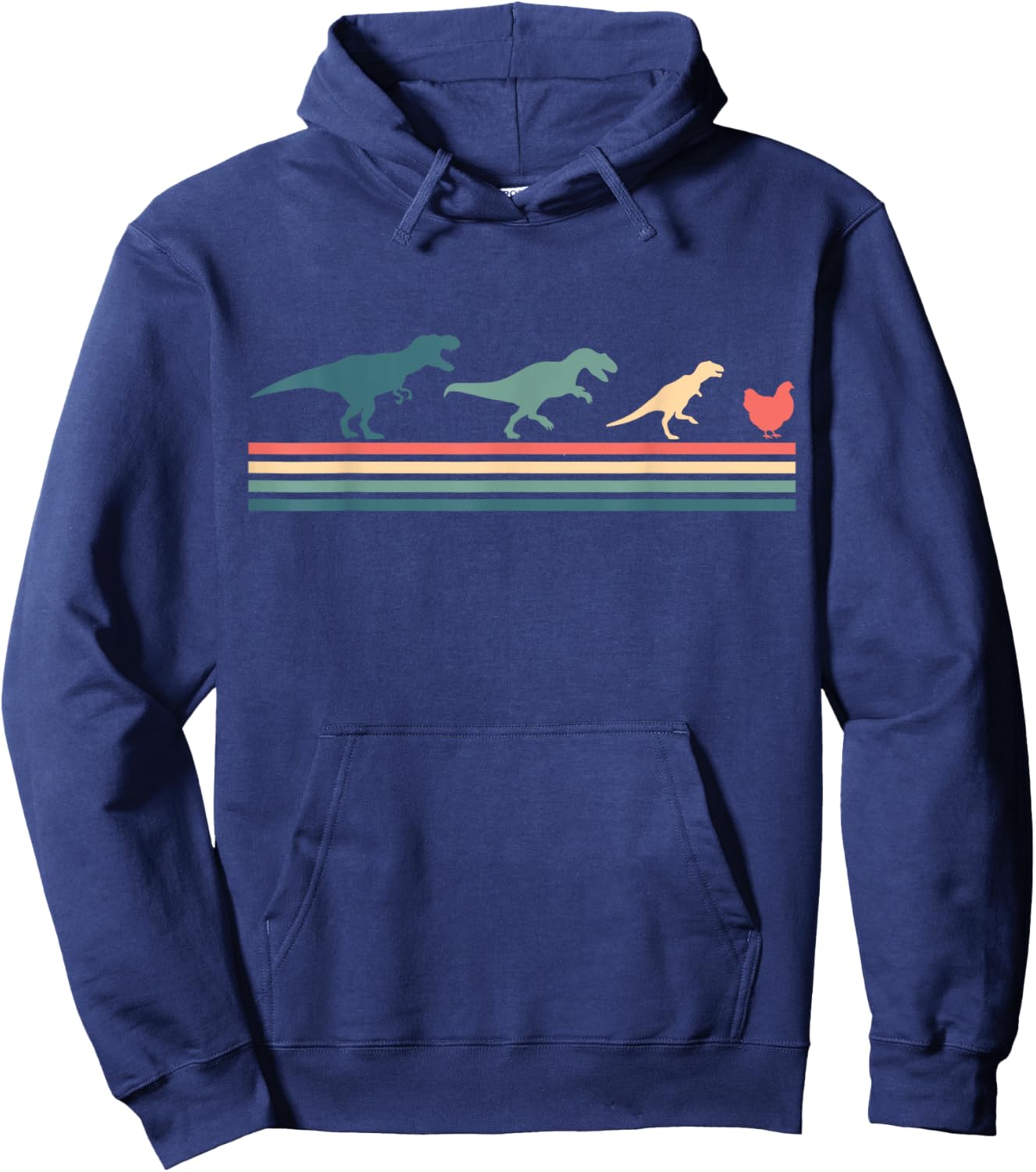 Dinosaur to Chicken - Funny Evolution Hoodie - Hoodie | Navy