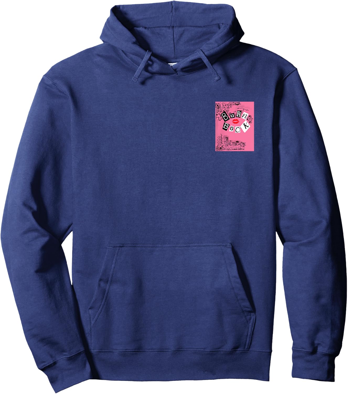 Mean Girls Front and Back Burn Book with the Plastics Movie Hoodie - Hoodie | Navy