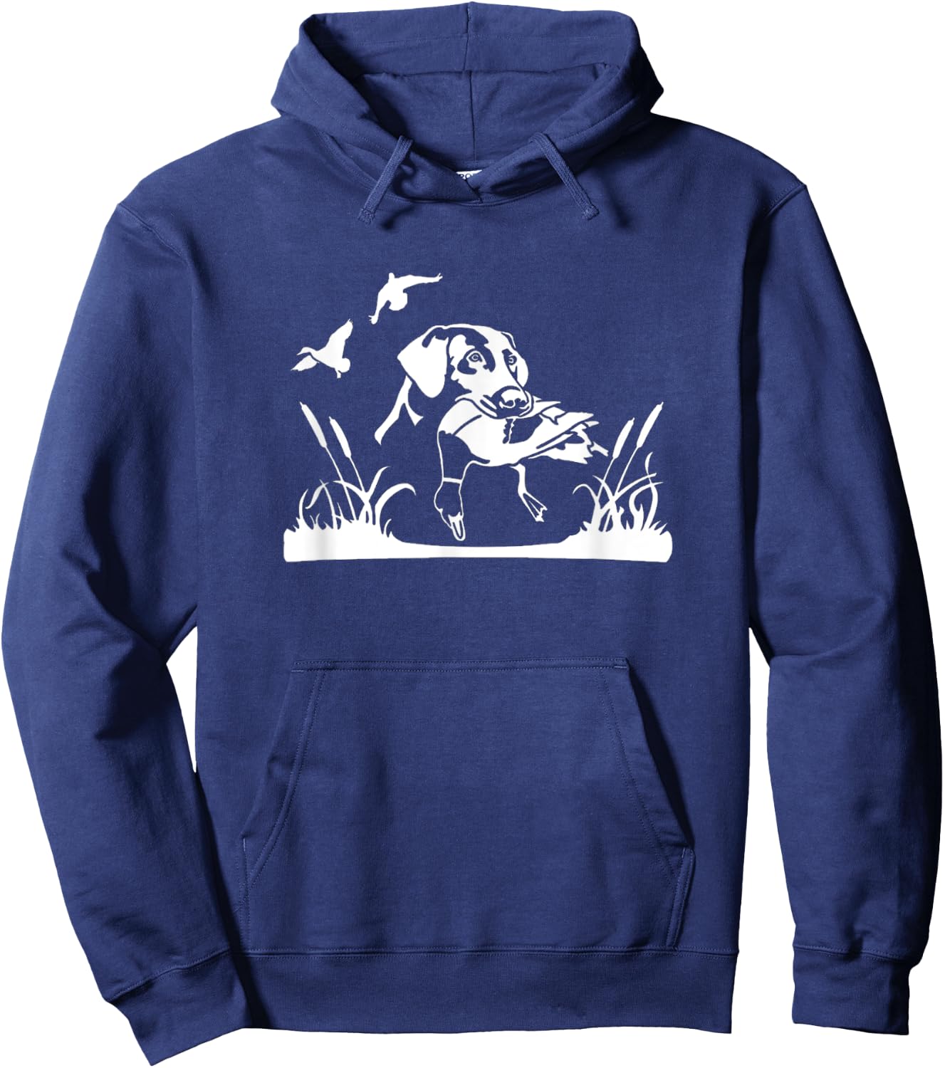 Bird Dog Duck Hunting Willow In The Marsh Hunter Hoodie - Hoodie | Navy