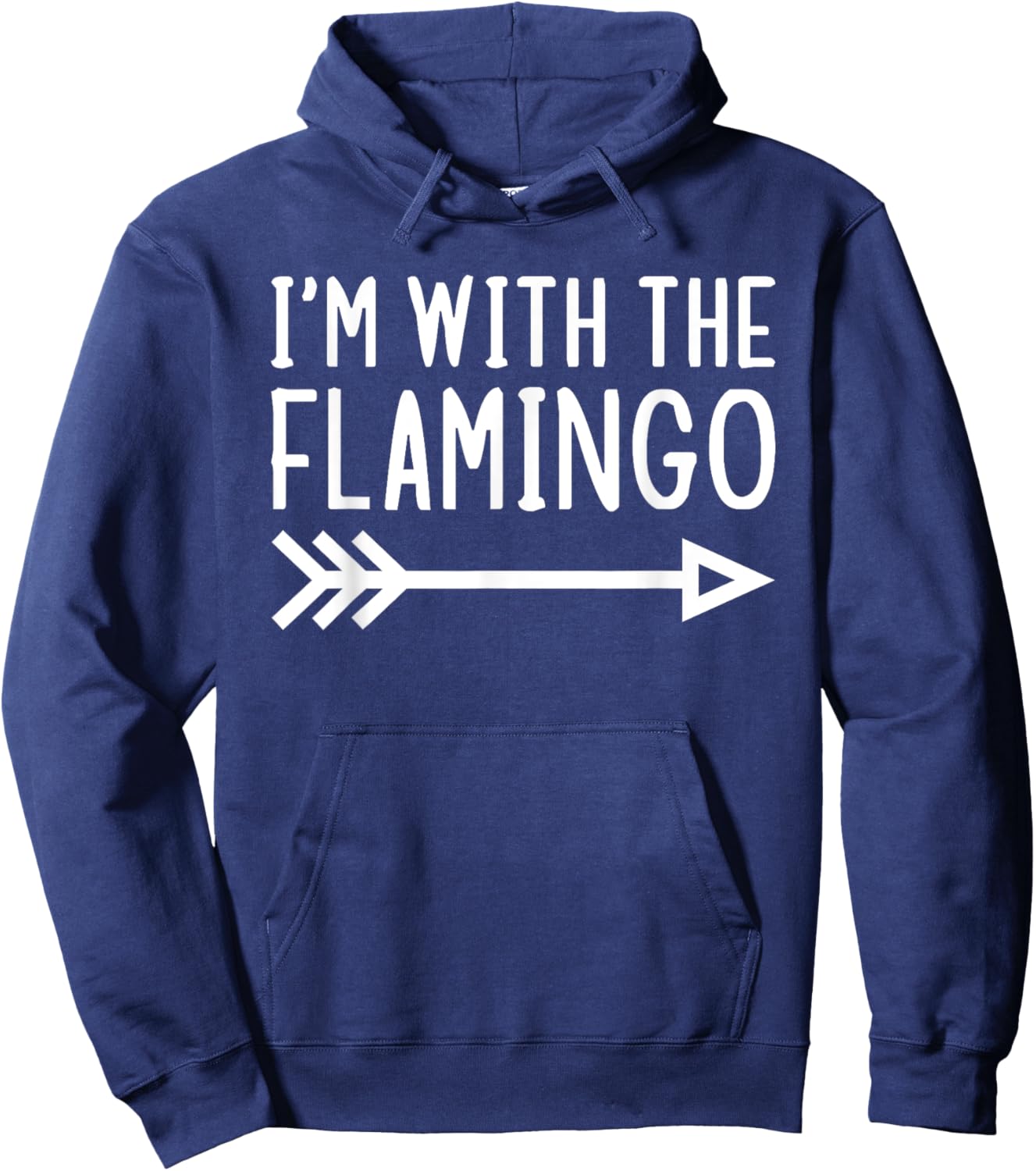 I'm With The Flamingo Funny Matching Lazy Halloween Costume Hoodie - Hoodie | Navy
