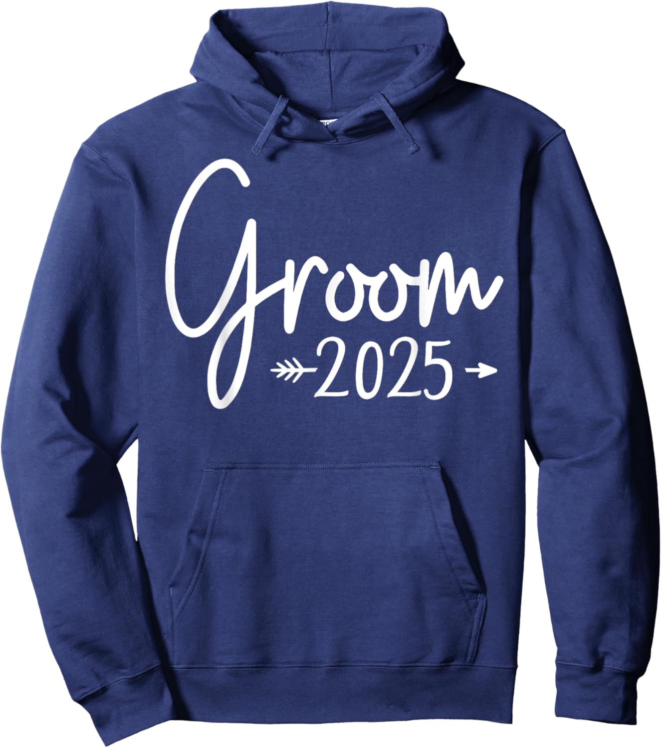 Groom Est 2025 Married Wedding Engagement Getting Ready , Small, Black Hoodie - Hoodie | Navy