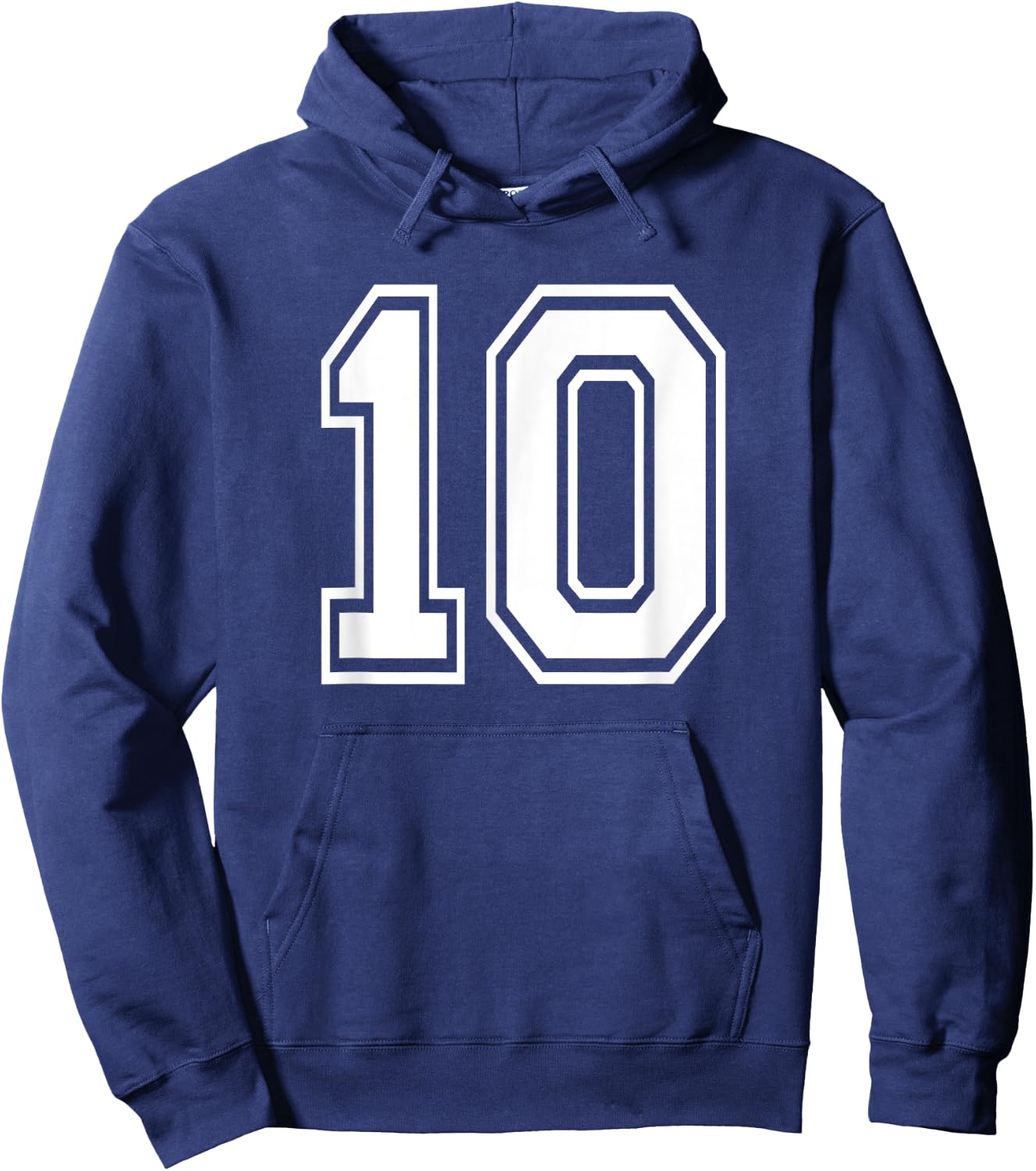 Number 10 Birthday Gift Sports Player Team Numbered Jersey Hoodie - Hoodie | Navy