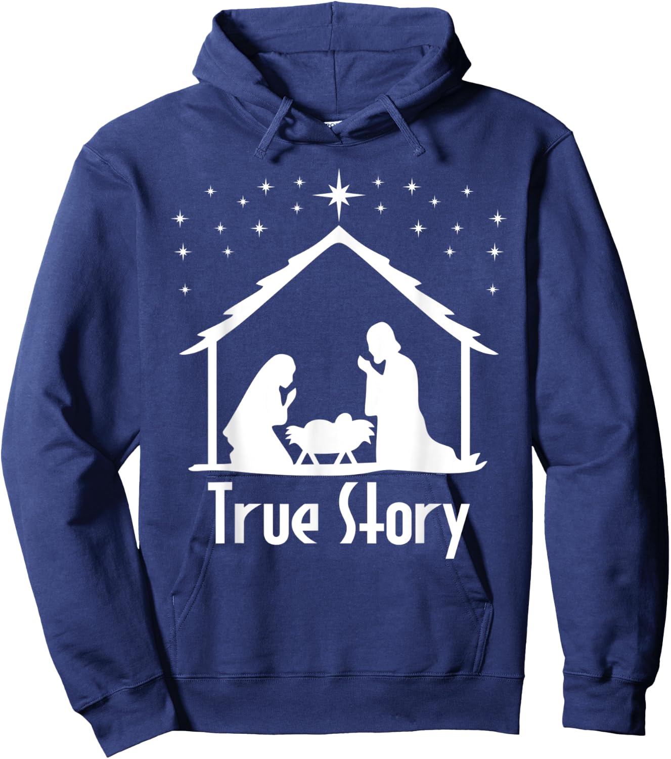 True Story of Jesus Birth Nativity Christmas Religious Gift Hoodie - Hoodie | Navy