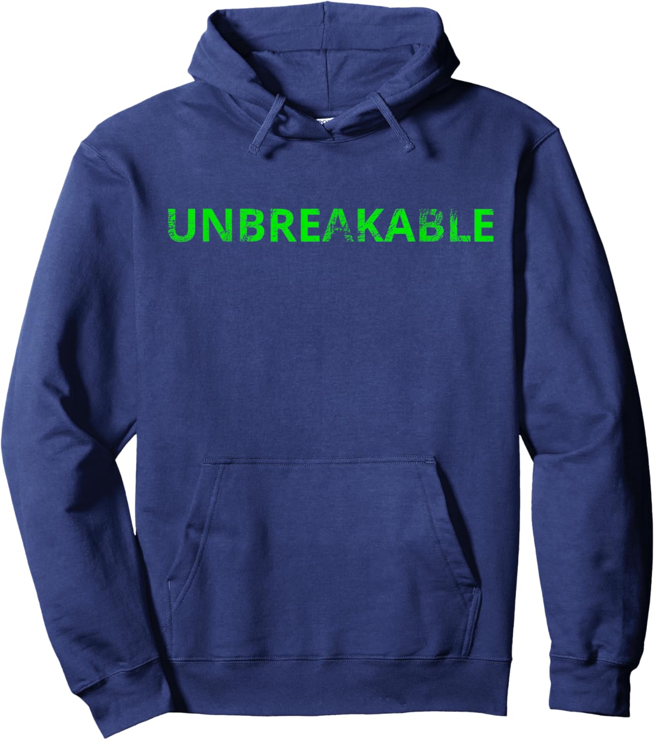 Traumatic Brain Injury Warrior Awareness Unbreakable Green Hoodie - Hoodie | Navy